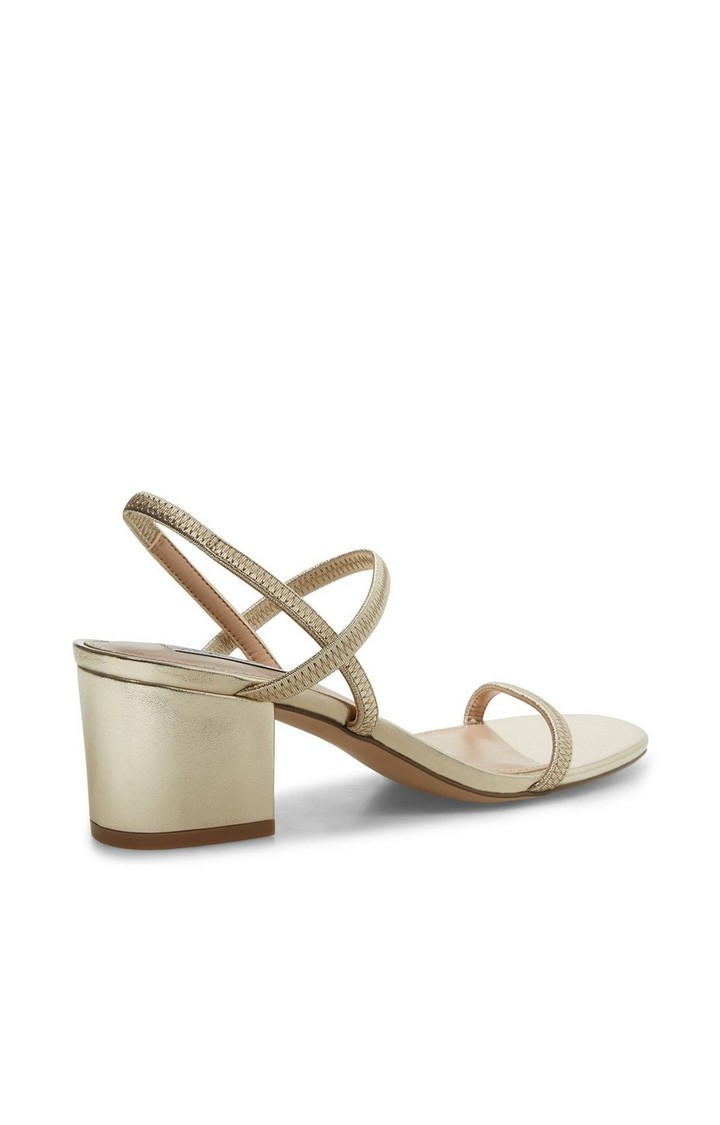 Inessa Gold Heel Sandals