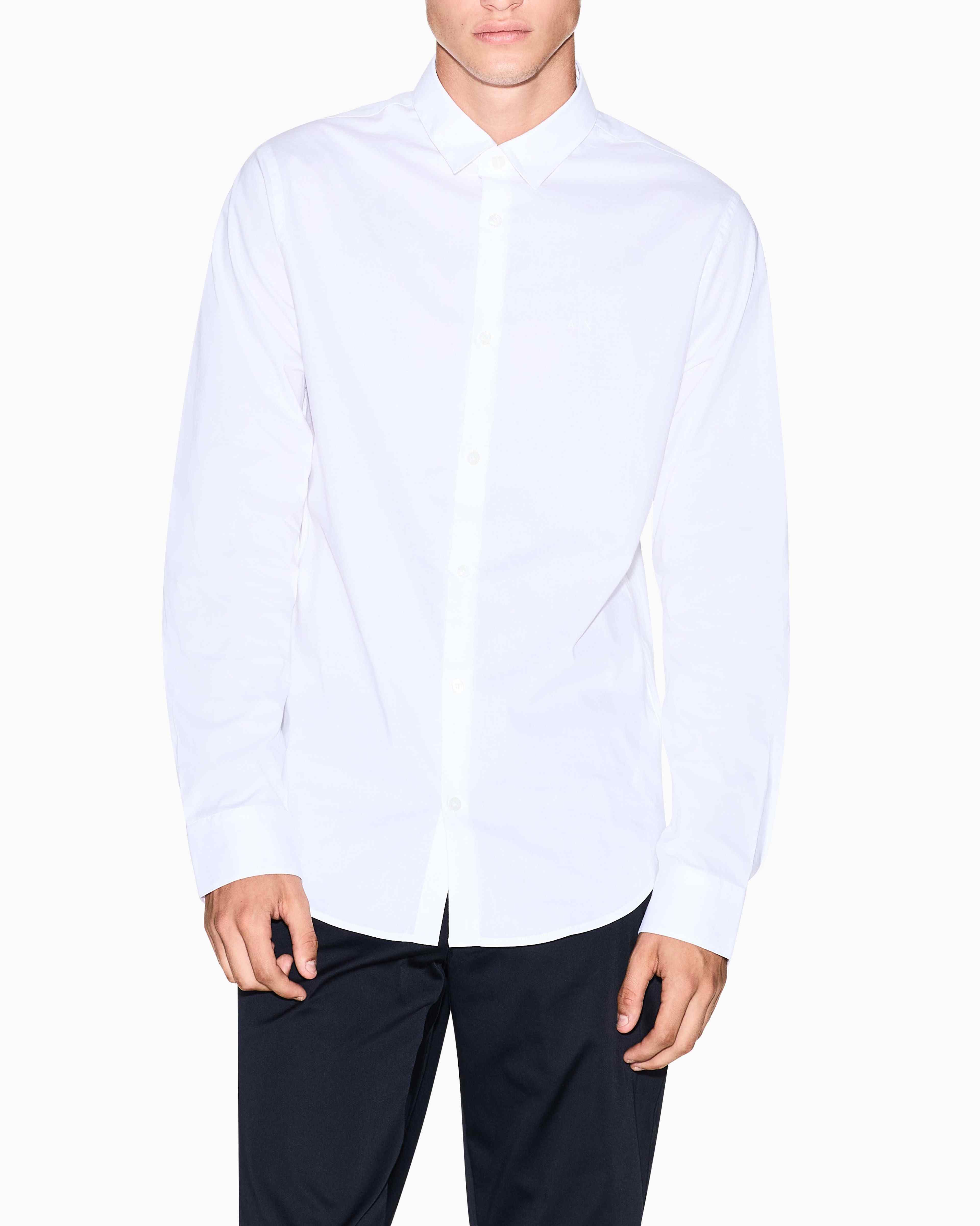 Men White Cotton  Shirt