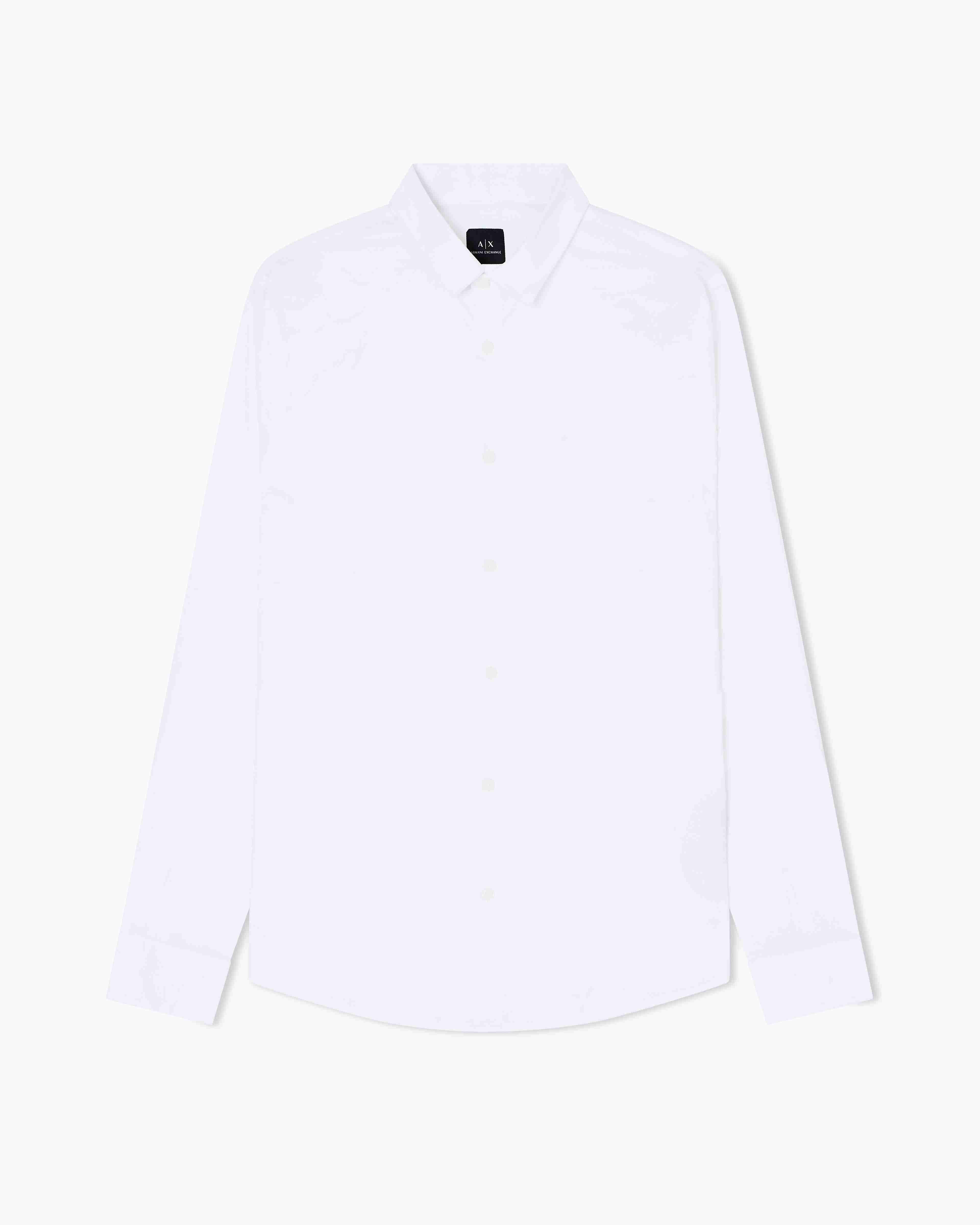 Men White Cotton  Shirt