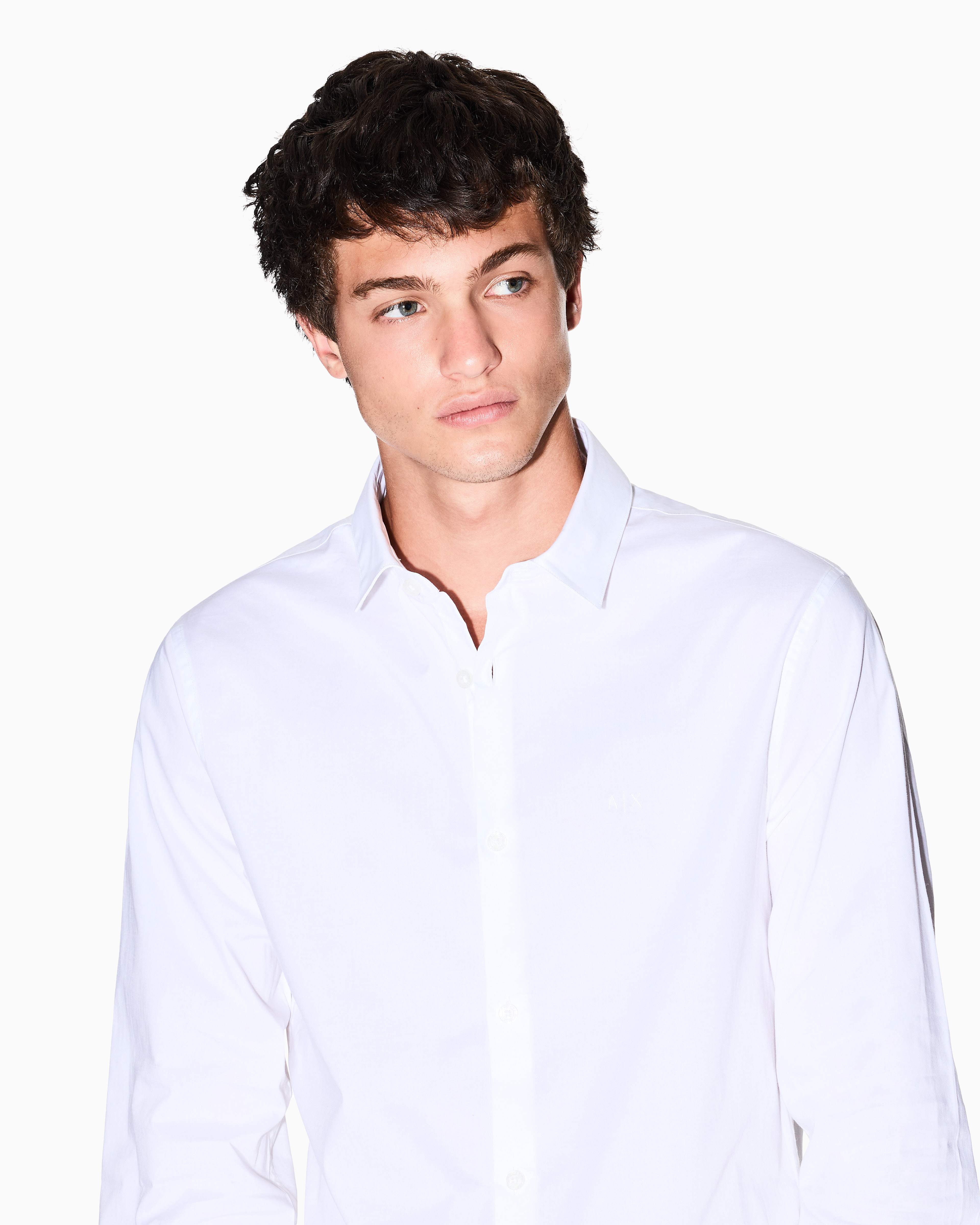 Men White Cotton  Shirt