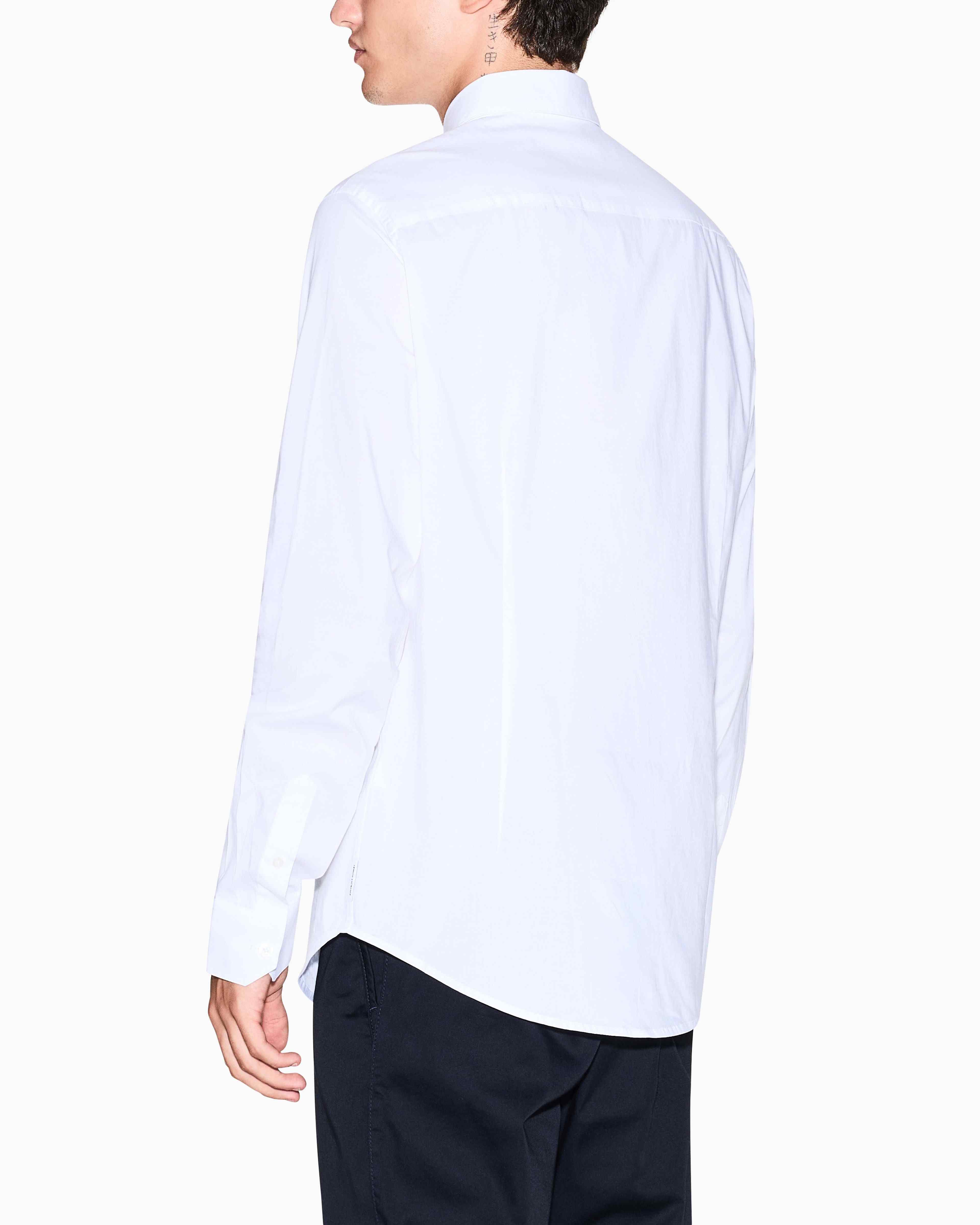Men White Cotton  Shirt