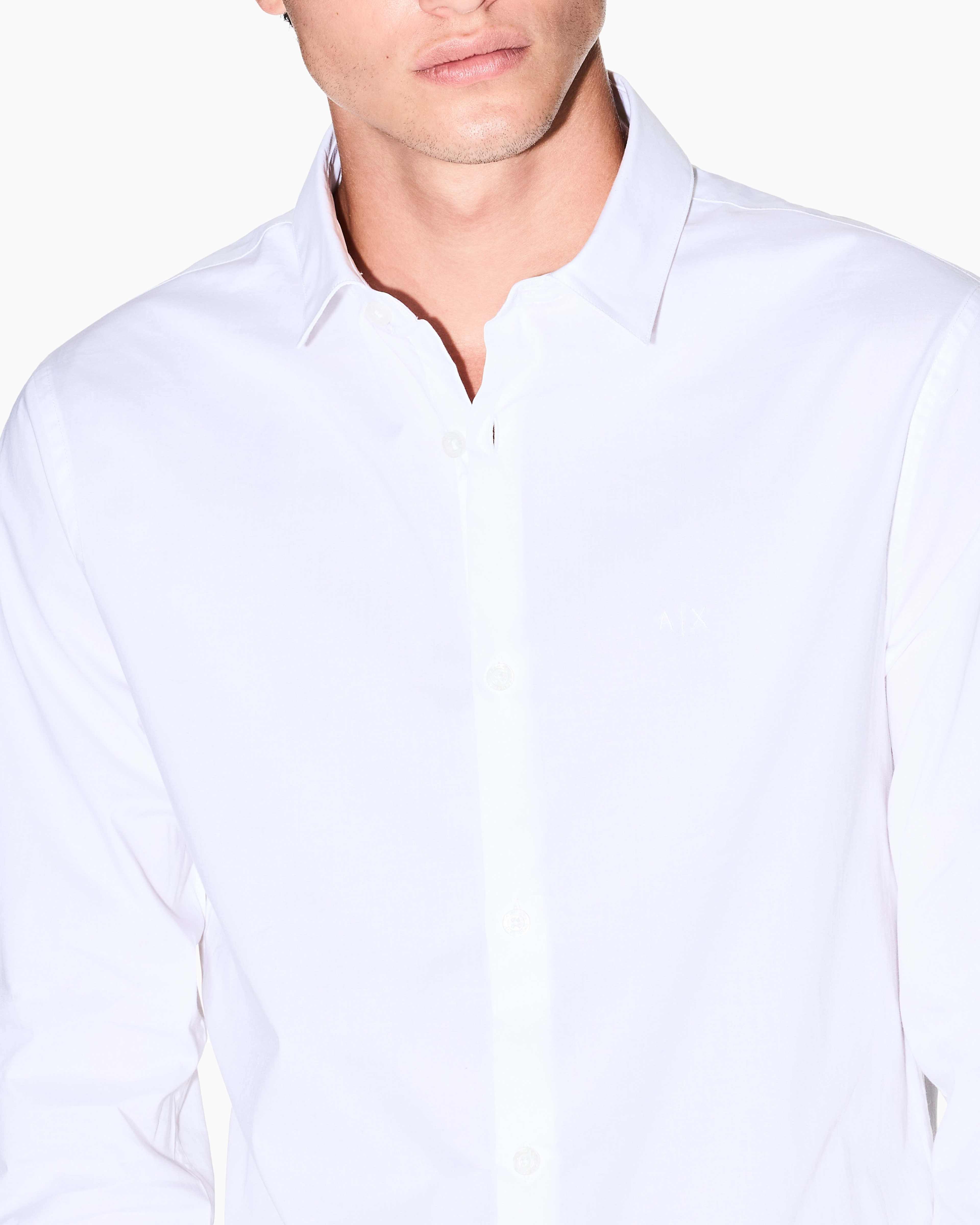 Men White Cotton  Shirt