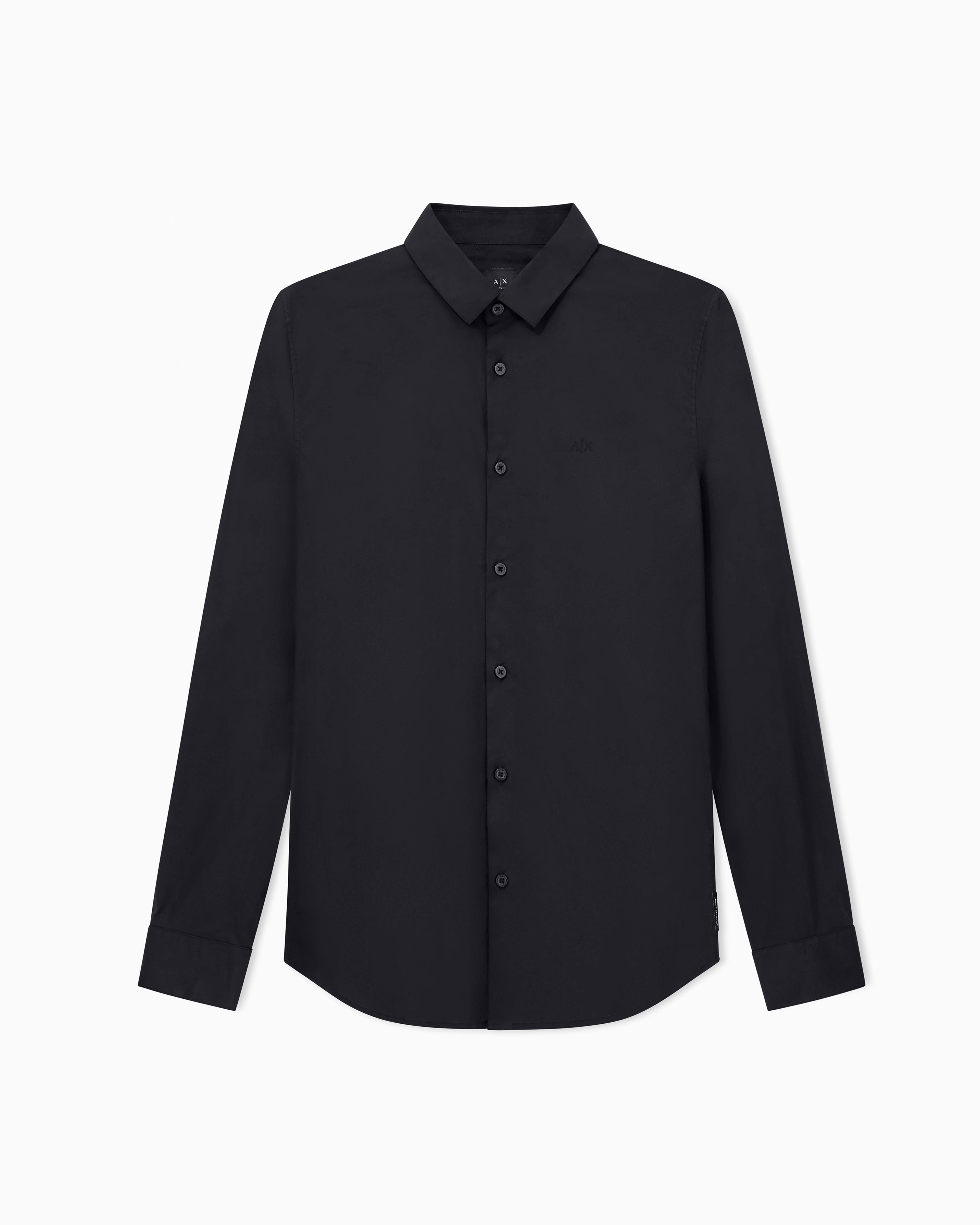 Men Black Cotton  Shirt