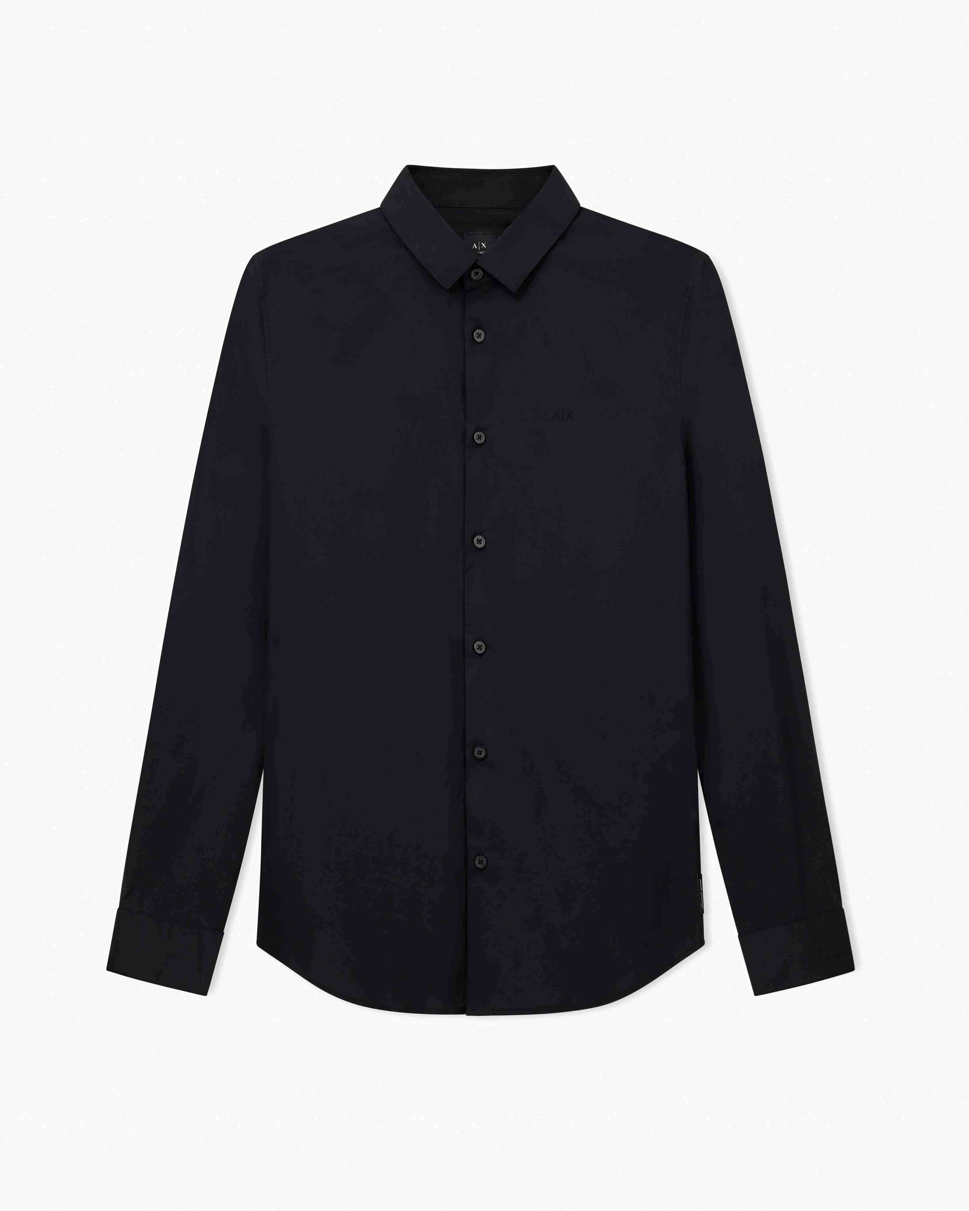 Men Black Cotton  Shirt