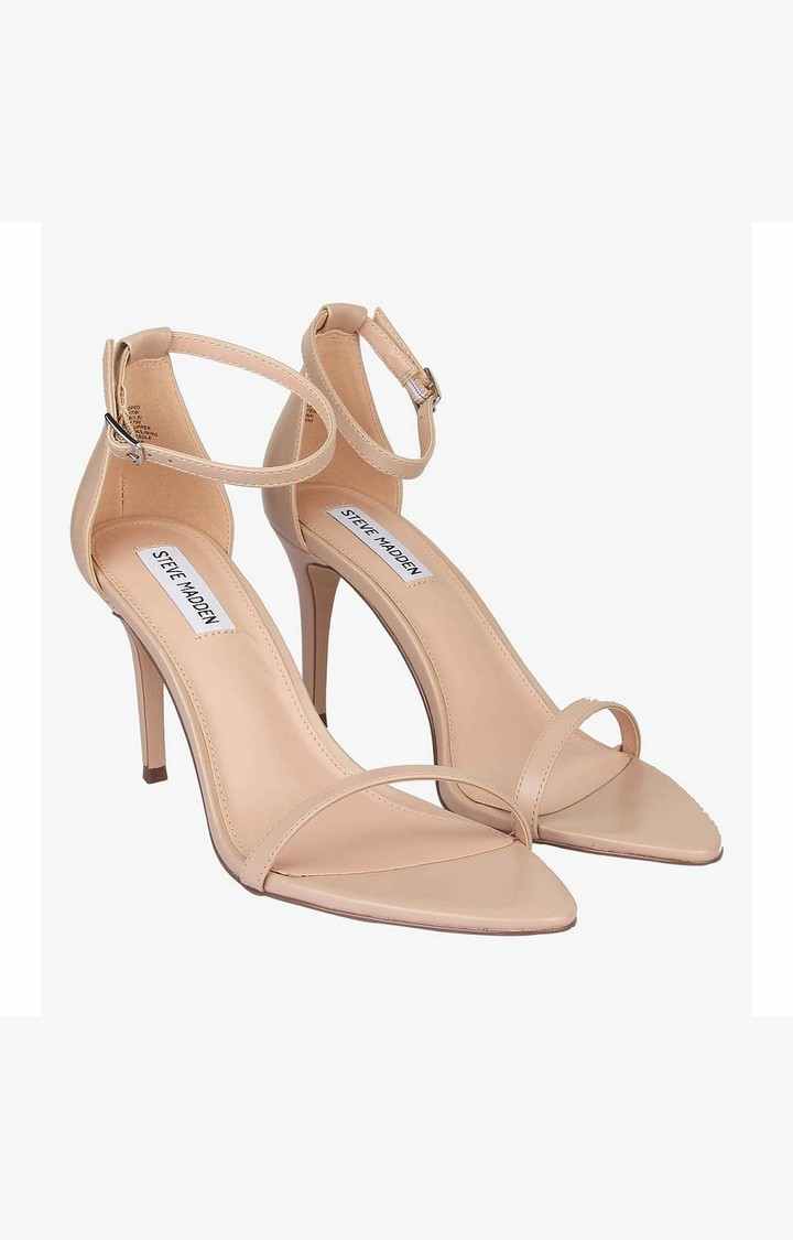 Scoped Pink Heel Sandals