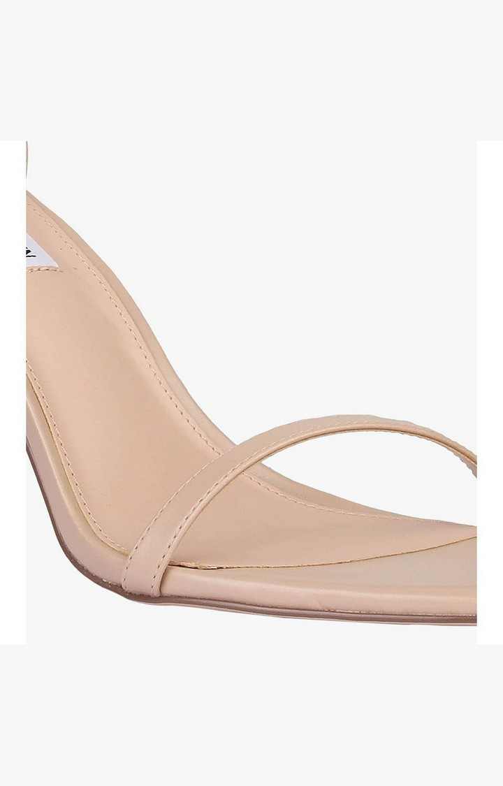 Scoped Pink Heel Sandals
