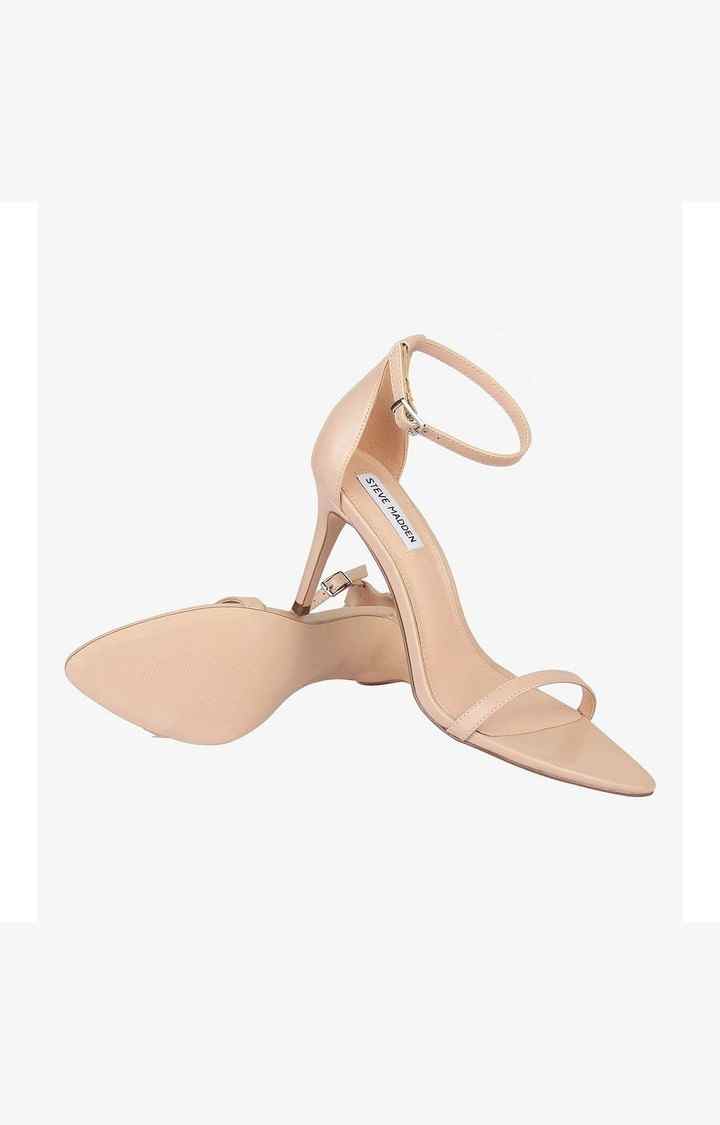 Scoped Pink Heel Sandals