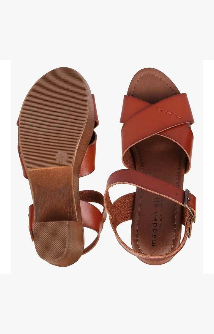 Kia Brown Heel Sandals