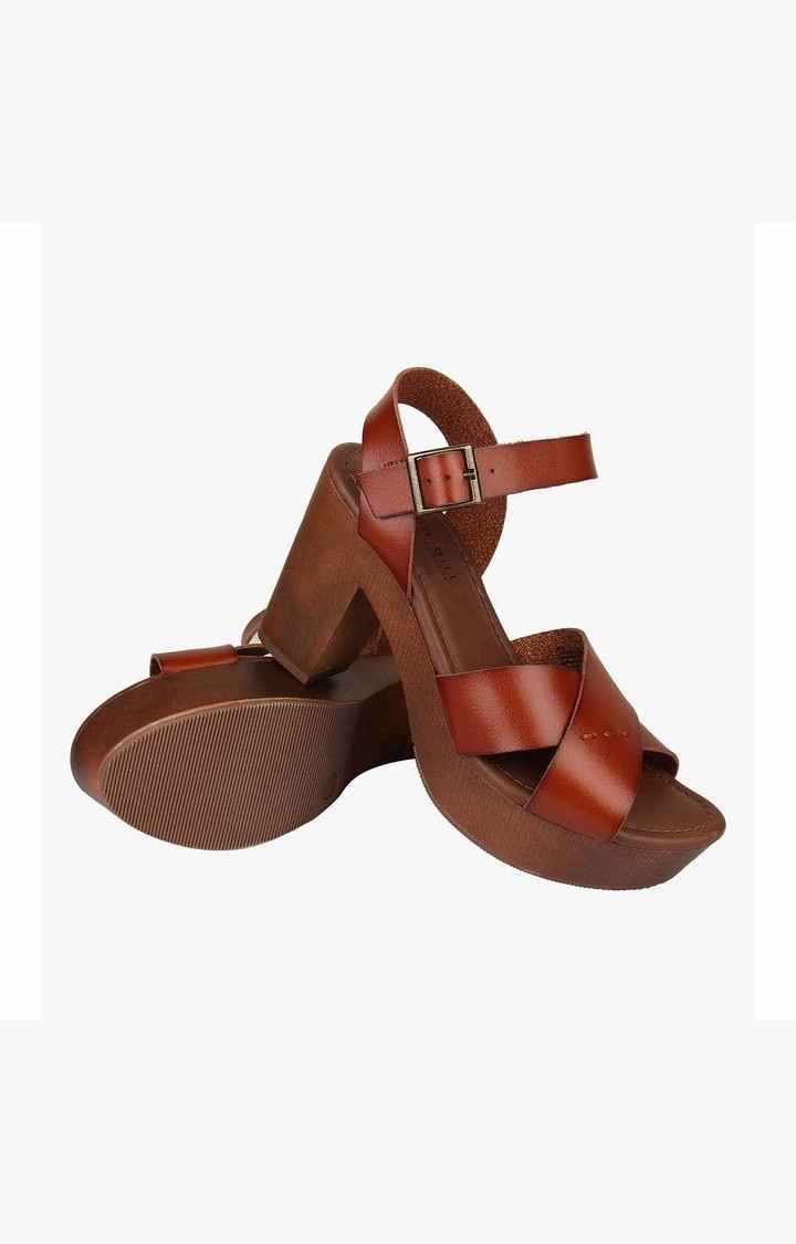 Kia Brown Heel Sandals