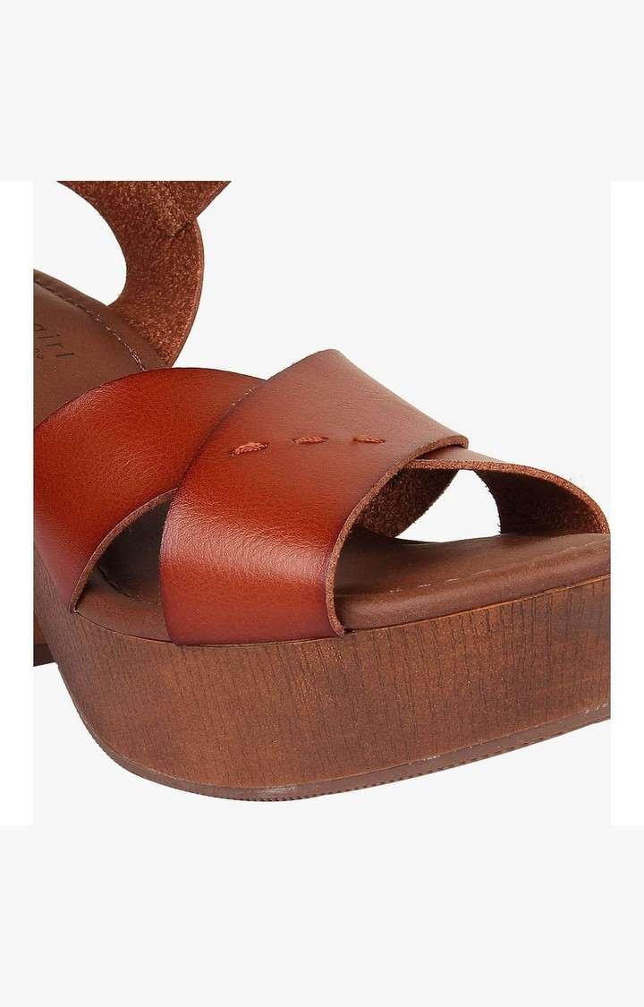 Kia Brown Heel Sandals