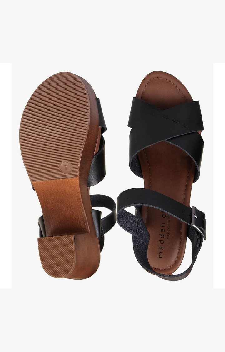 Kia Black Heel Sandals