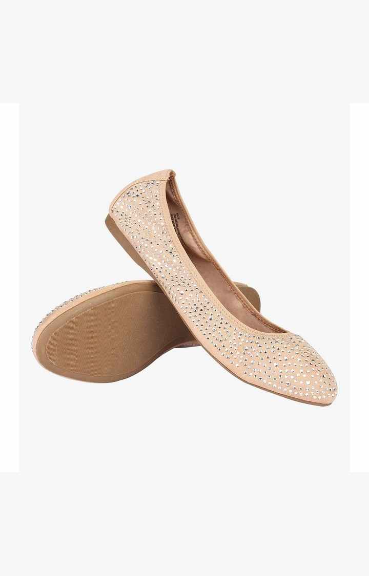 Rylie Beige Closed Flats & Ballerinas