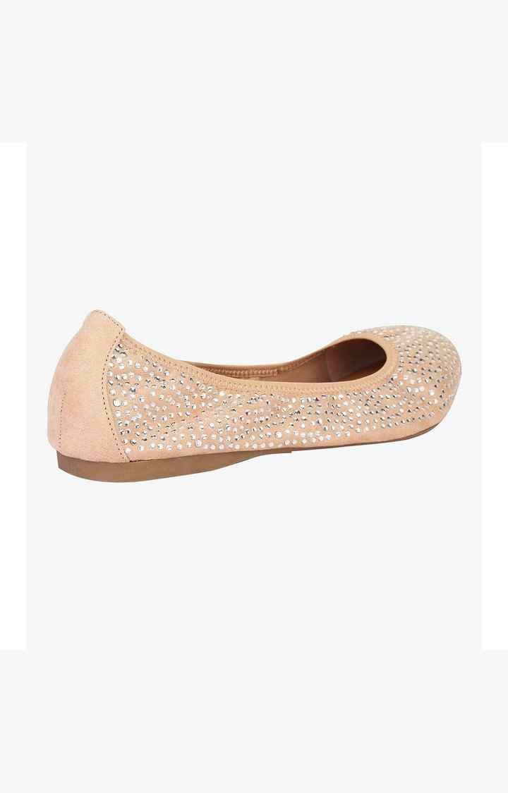 Rylie Beige Closed Flats & Ballerinas