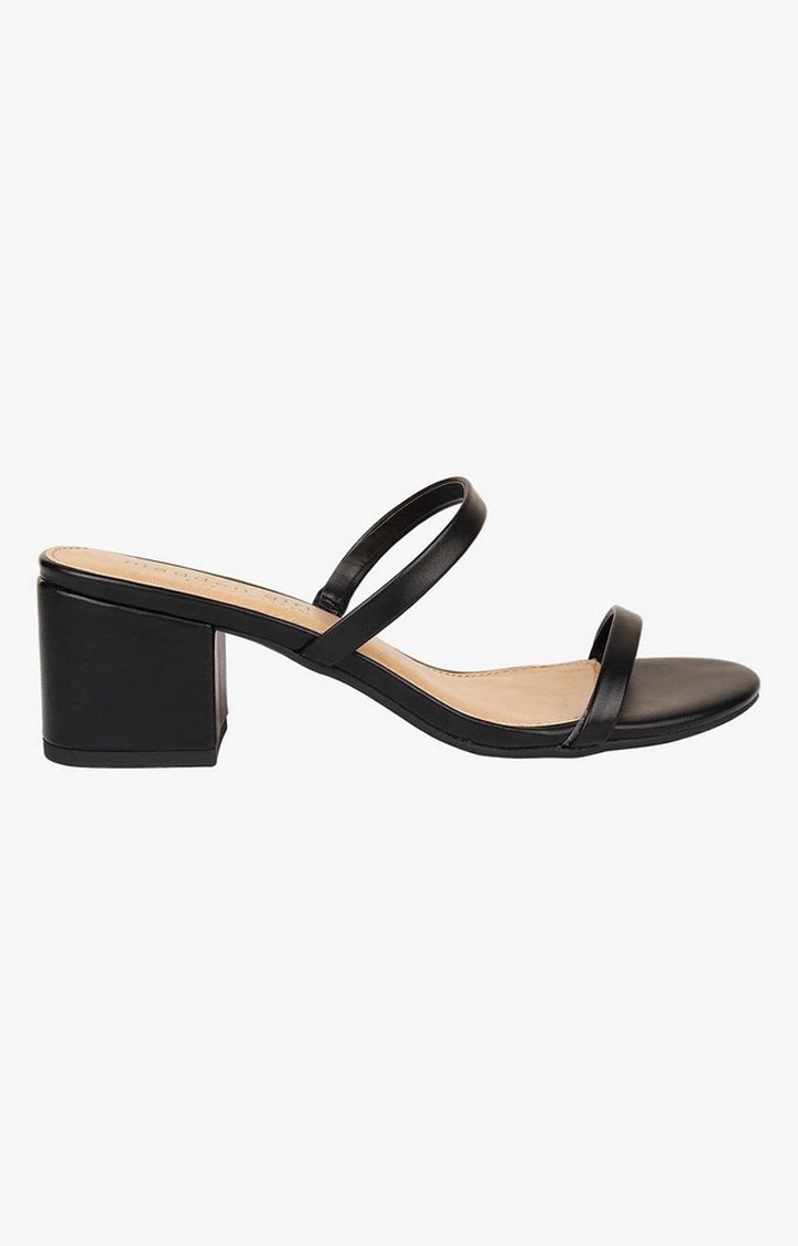 Maabel Black Heel Sandals