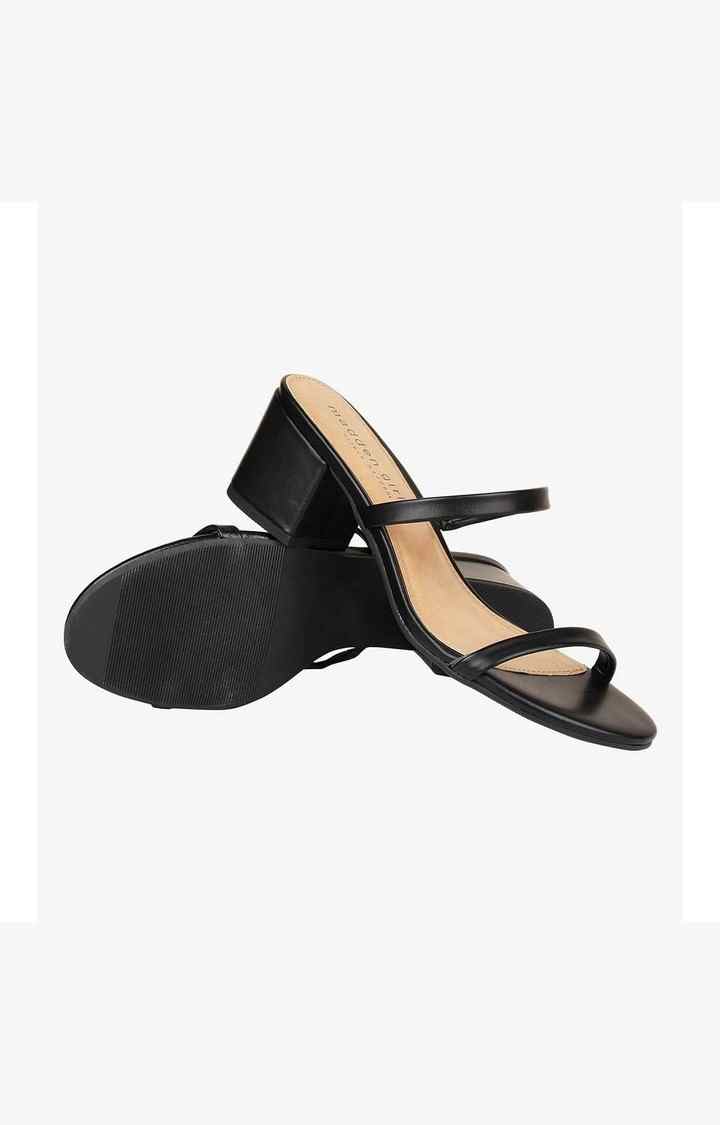 Maabel Black Heel Sandals