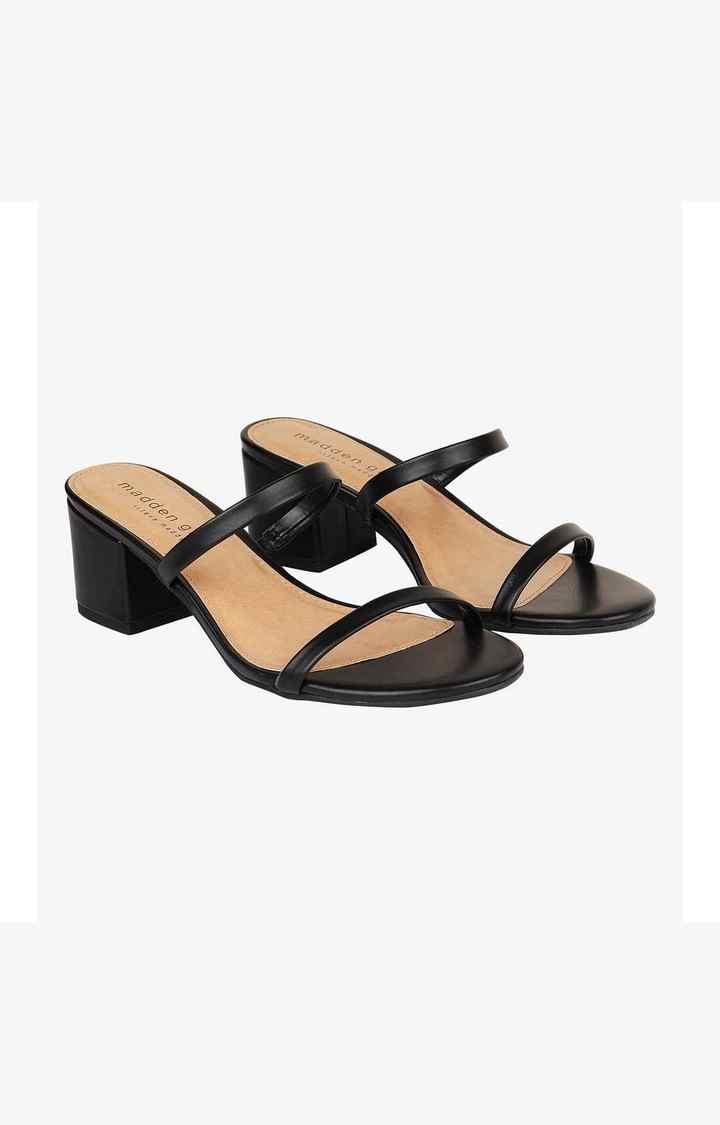 Maabel Black Heel Sandals
