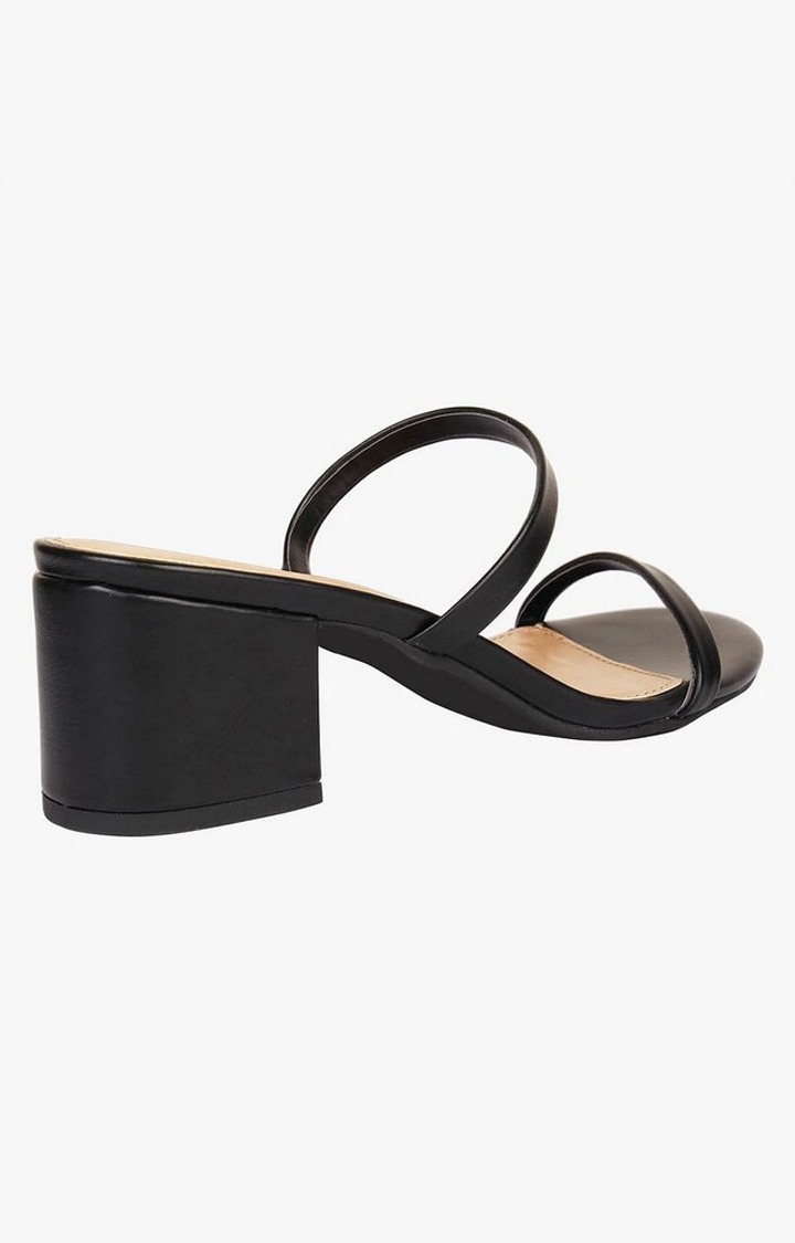Maabel Black Heel Sandals