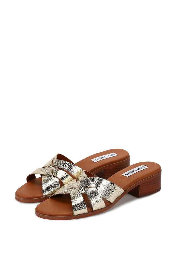 Dannie Gold Heel Sandals