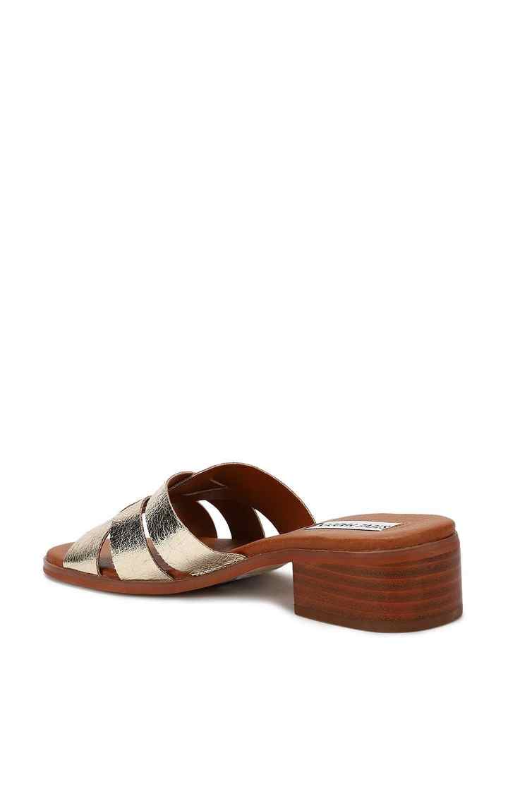 Dannie Gold Heel Sandals