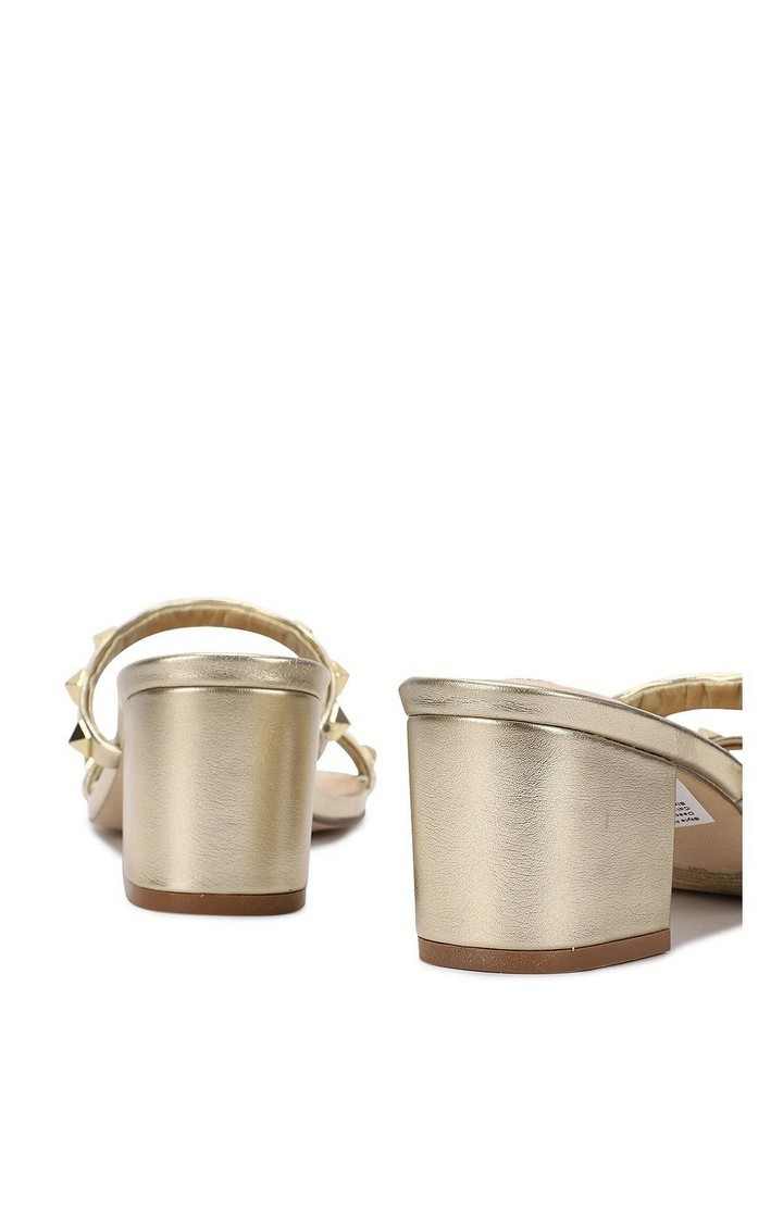 Isme Gold Heel Sandals