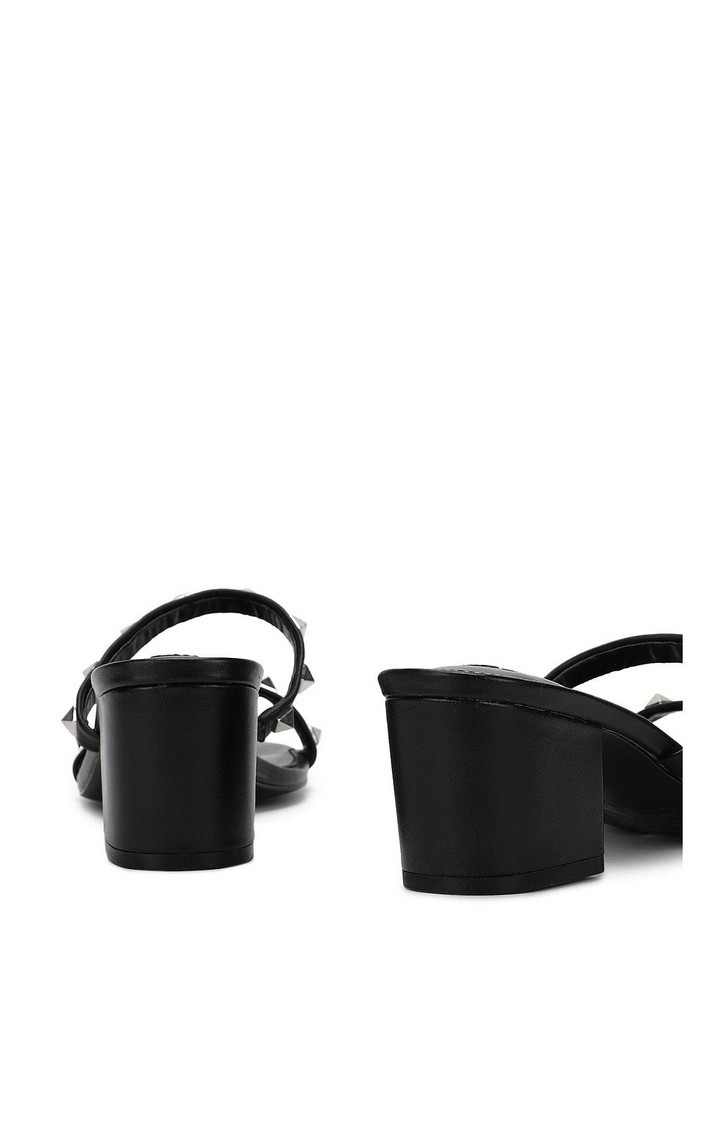 Isme Black Heel Sandals