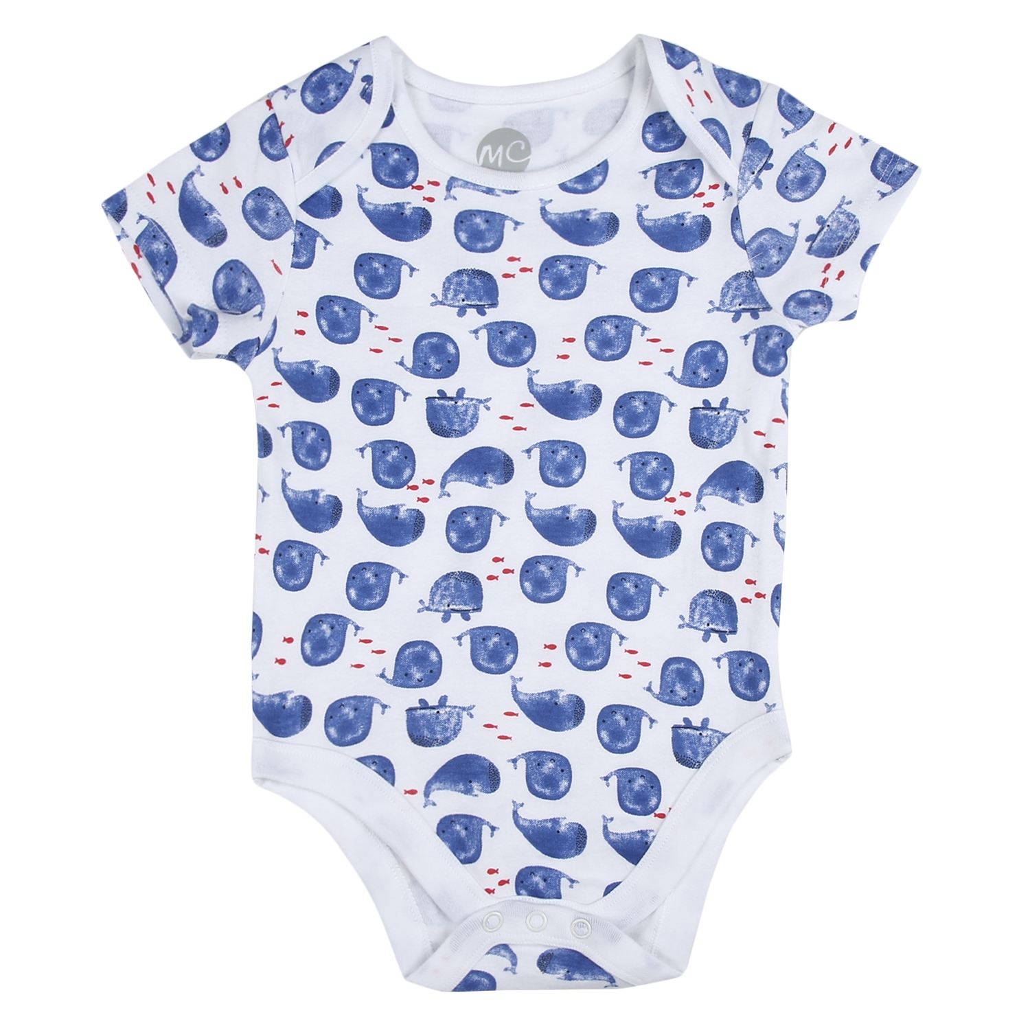 Mothercare | Boys Half sleeves Whale print 3 piece set - White 5