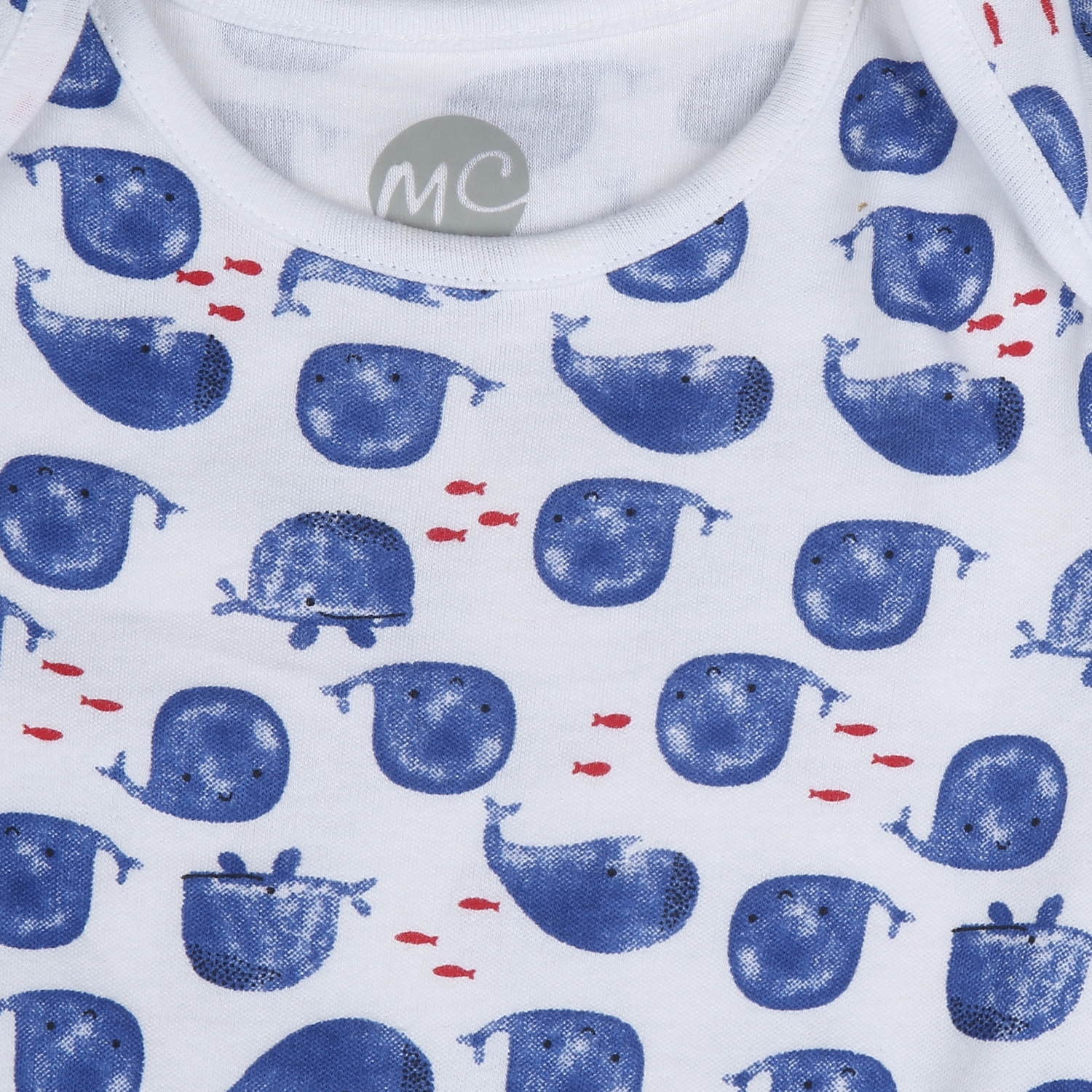 Mothercare | Boys Half sleeves Whale print 3 piece set - White 3