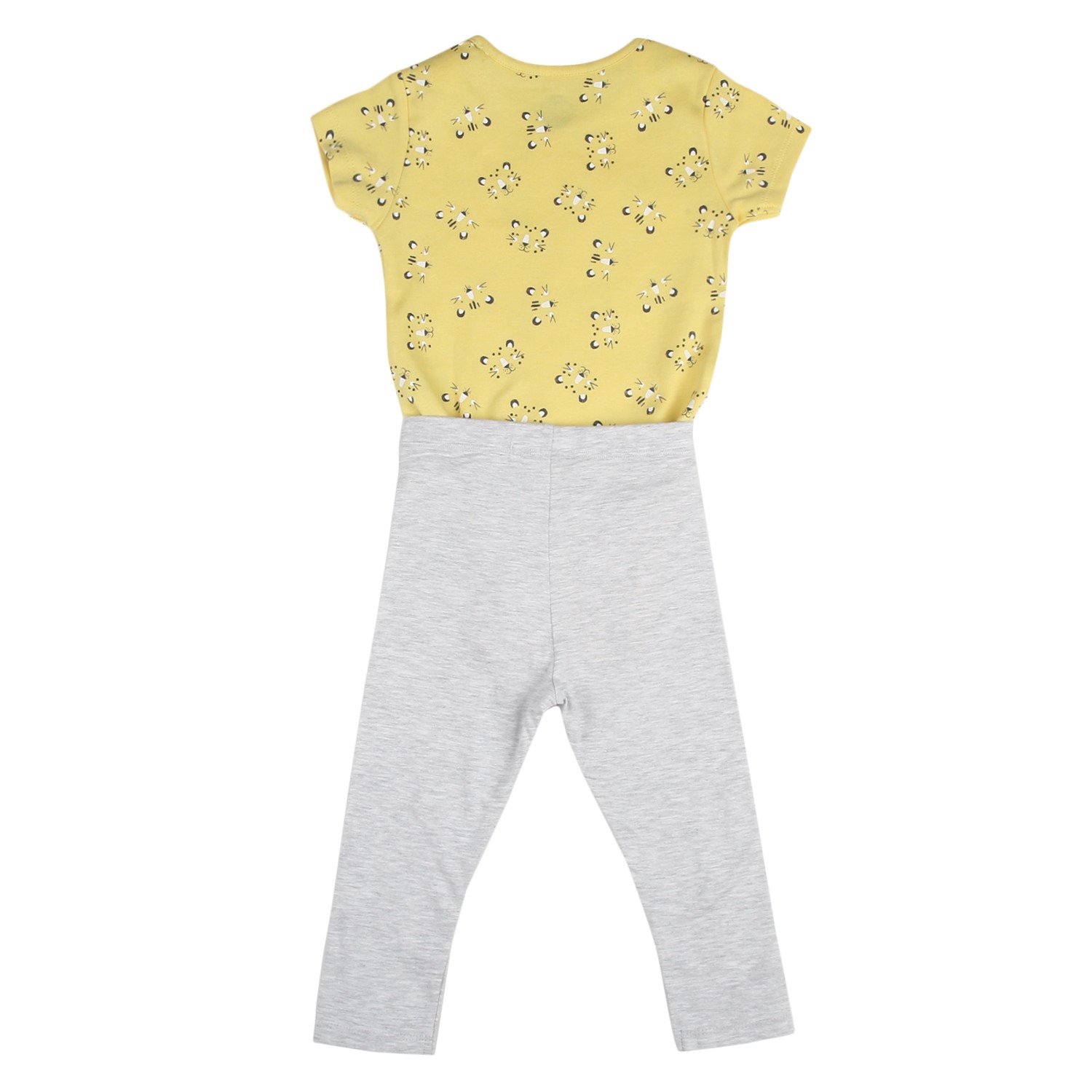 Mothercare | Boys Half sleeves Lion print 3 piece set - yellow 2
