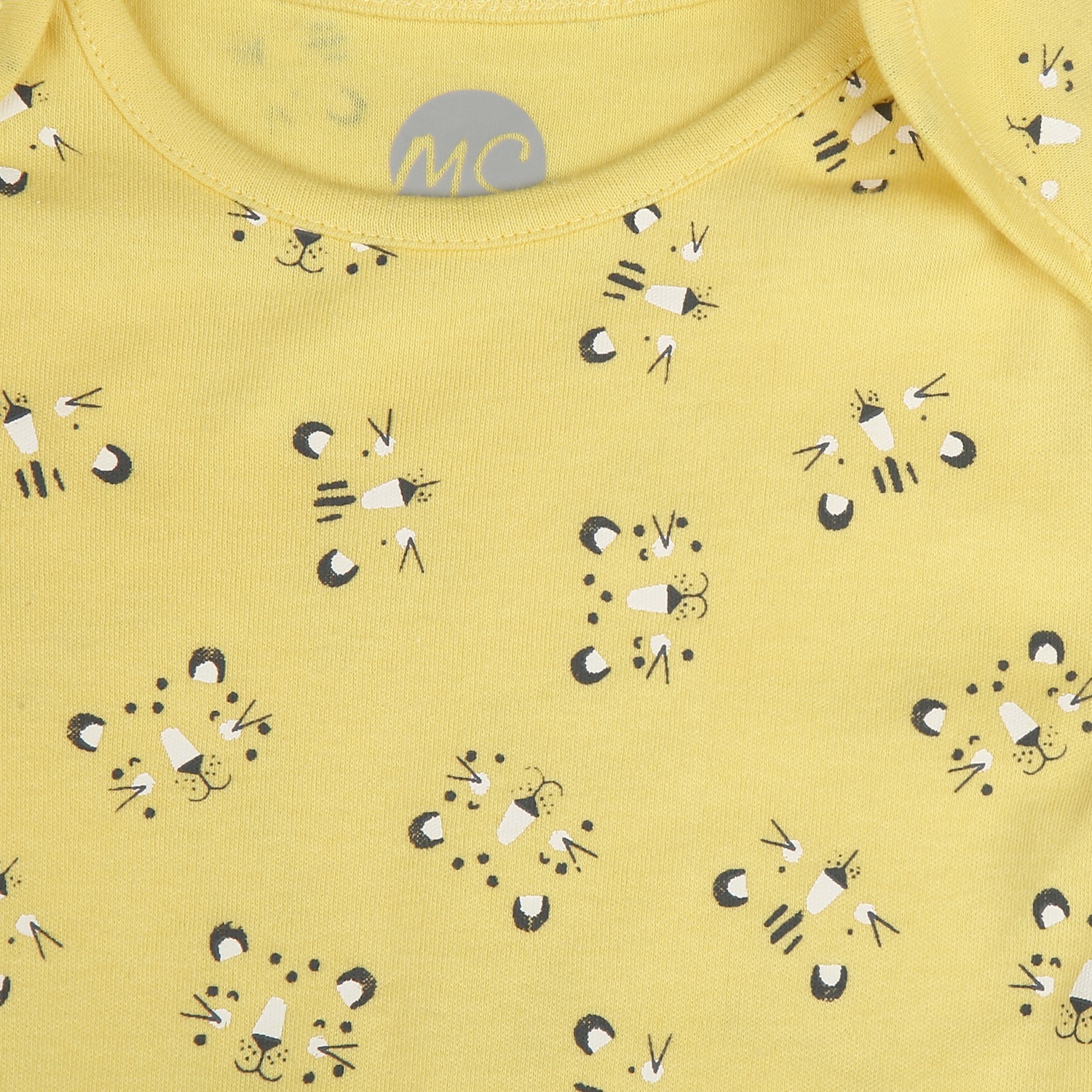 Mothercare | Boys Half sleeves Lion print 3 piece set - yellow 6