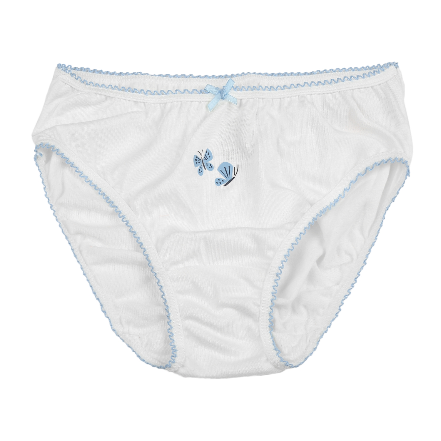 Mothercare | Girls Floral print Briefs - Pack of 3 - Blue white 4
