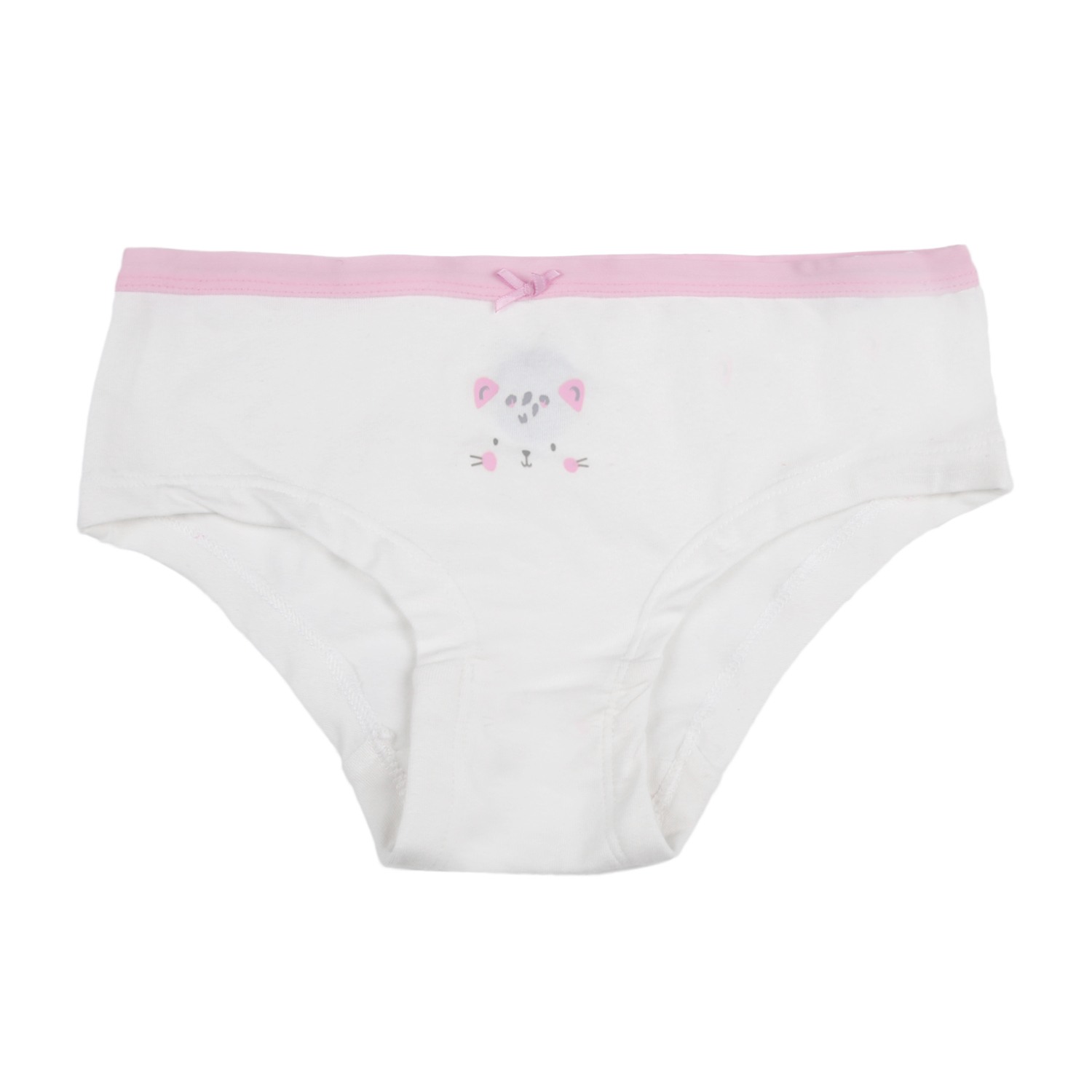 Girls Printed Briefs - Pack of 3 - Pink white