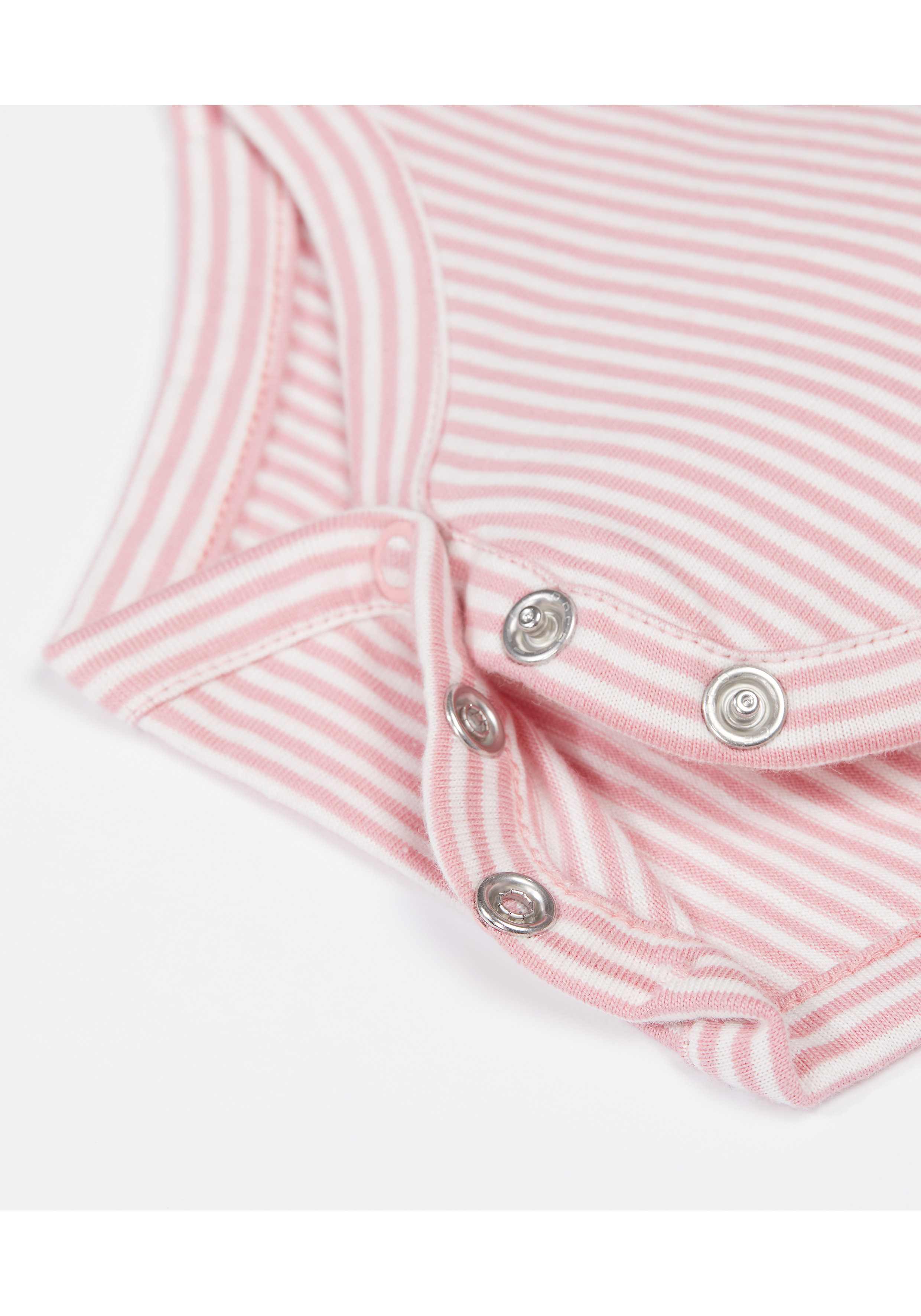 Girls Full Sleeves Bodysuit Striped And Printed - Pack Of 3 - Multicolor