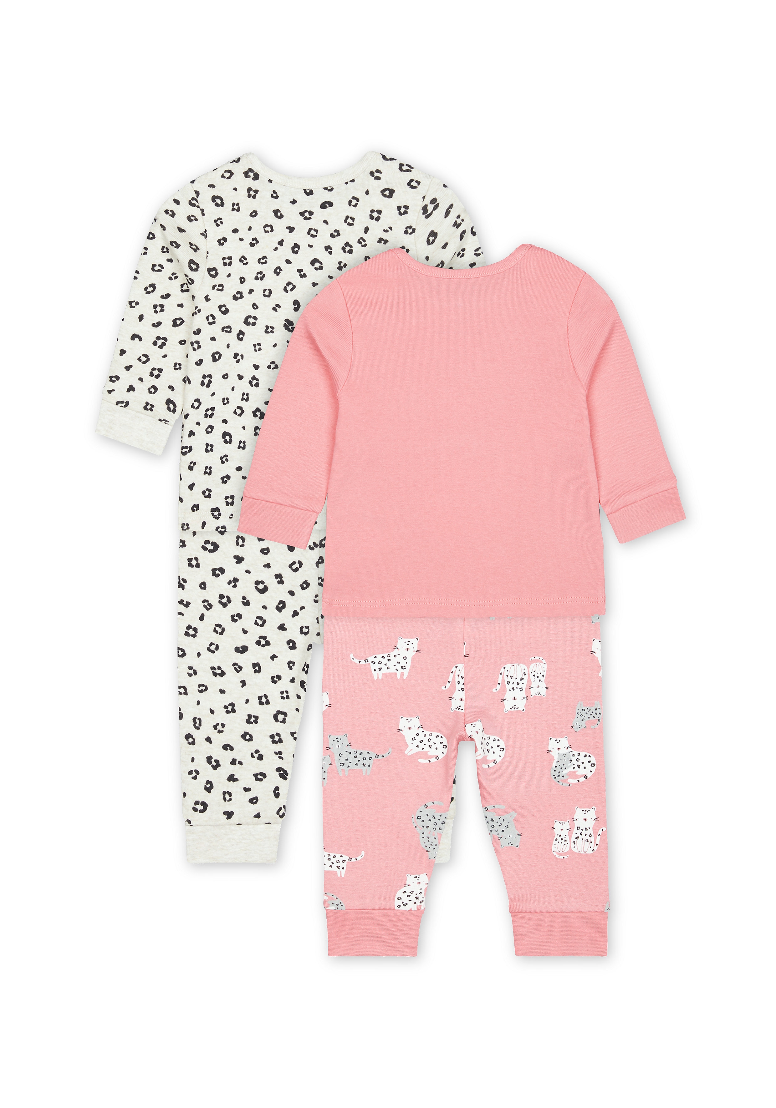 Mothercare | Girls Full Sleeves Pyjama Sets - Pack Of 2 - Pink 1