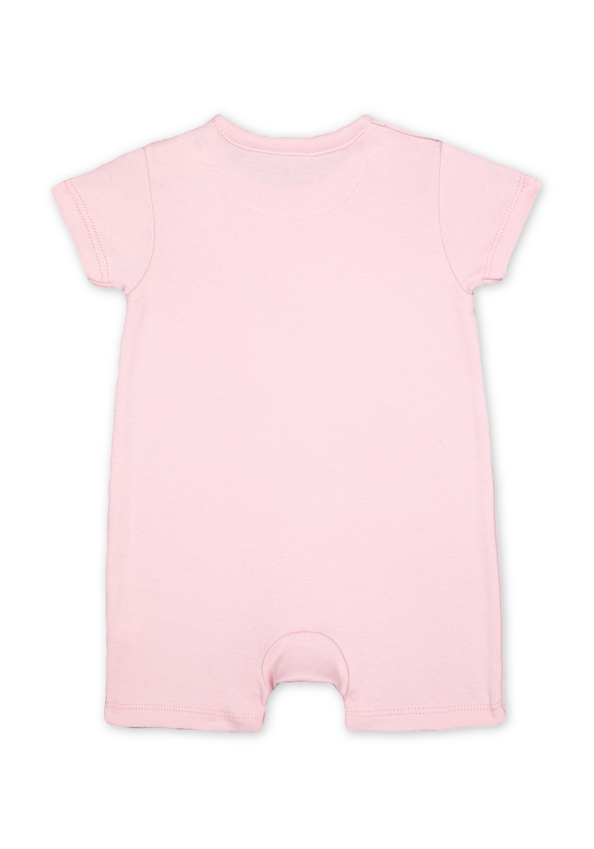 Mothercare | Girls Half Sleeves Romper Heart Print - Pink 1