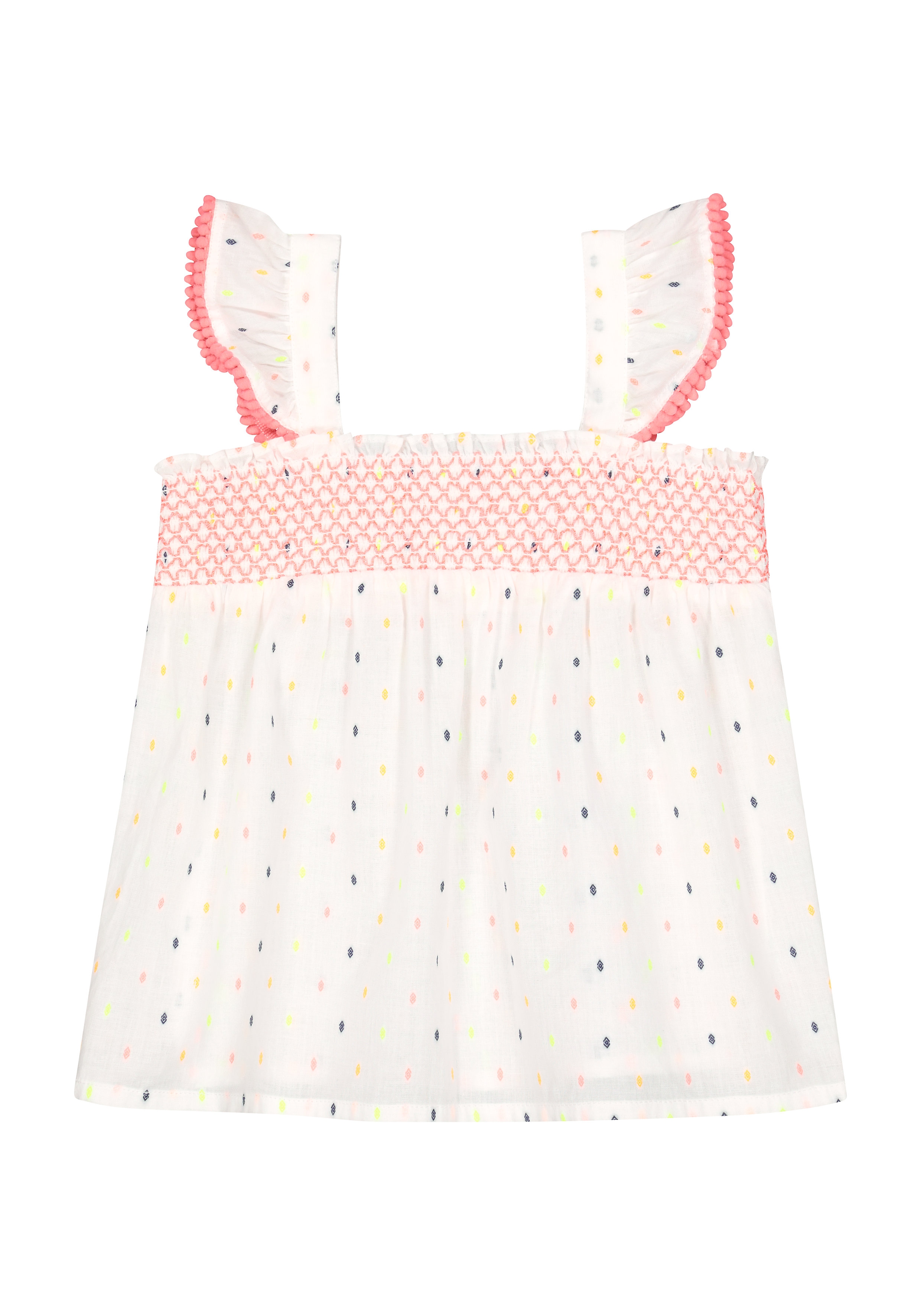 Mothercare | Girls Sleeveless Lace Details Top - White 0
