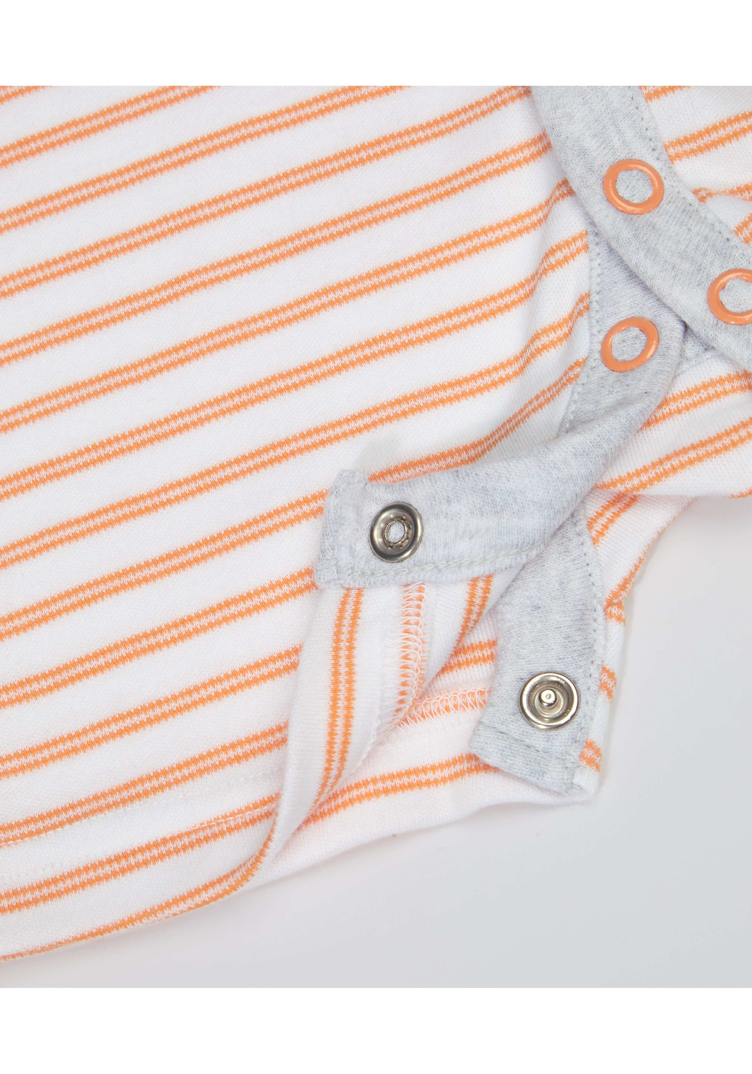 Boys Half Sleeves Whale Print And Striped Romper - Pack Of 2 - Multicolor