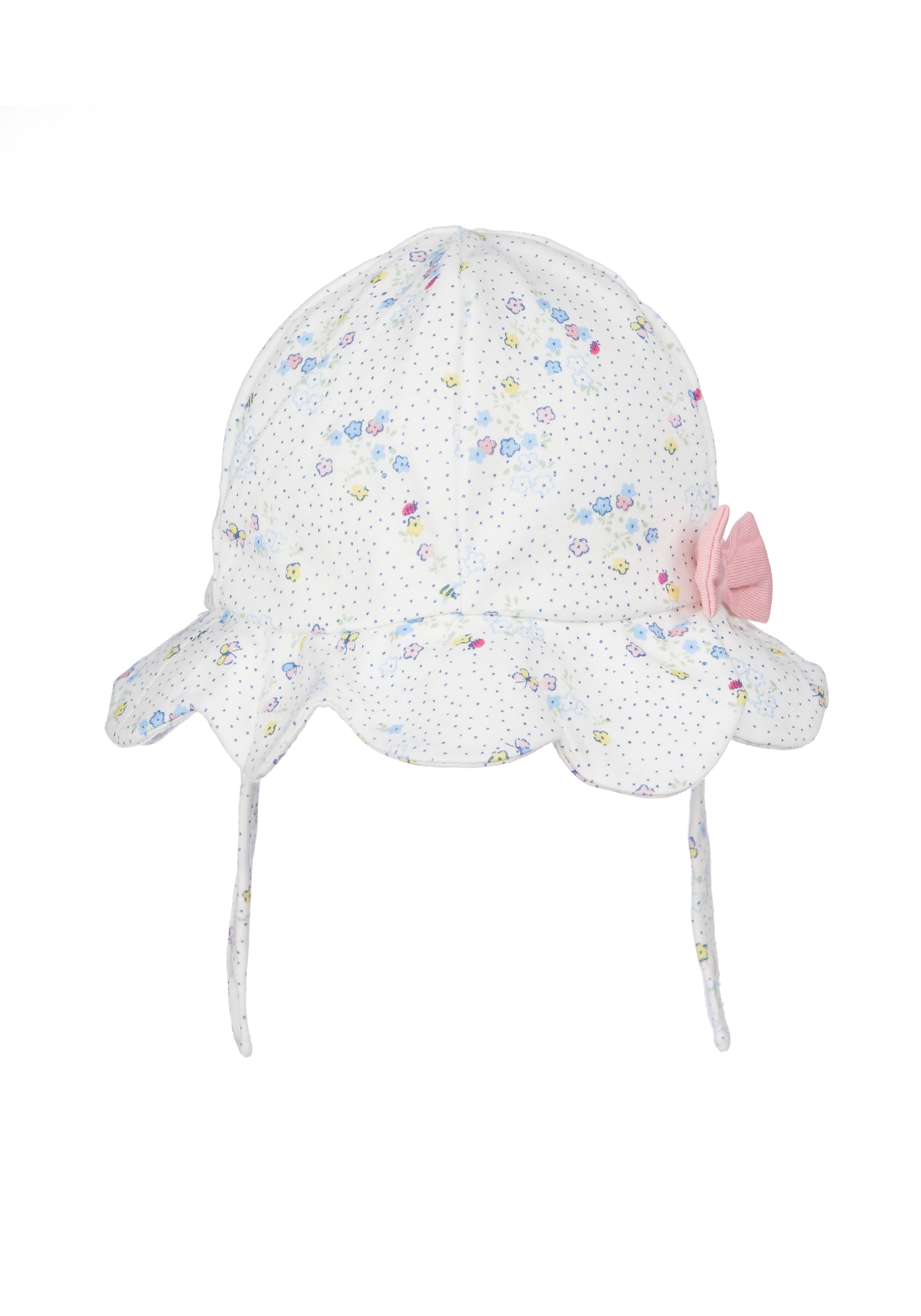 Mothercare | Girls Floral print bow Hat - White 0