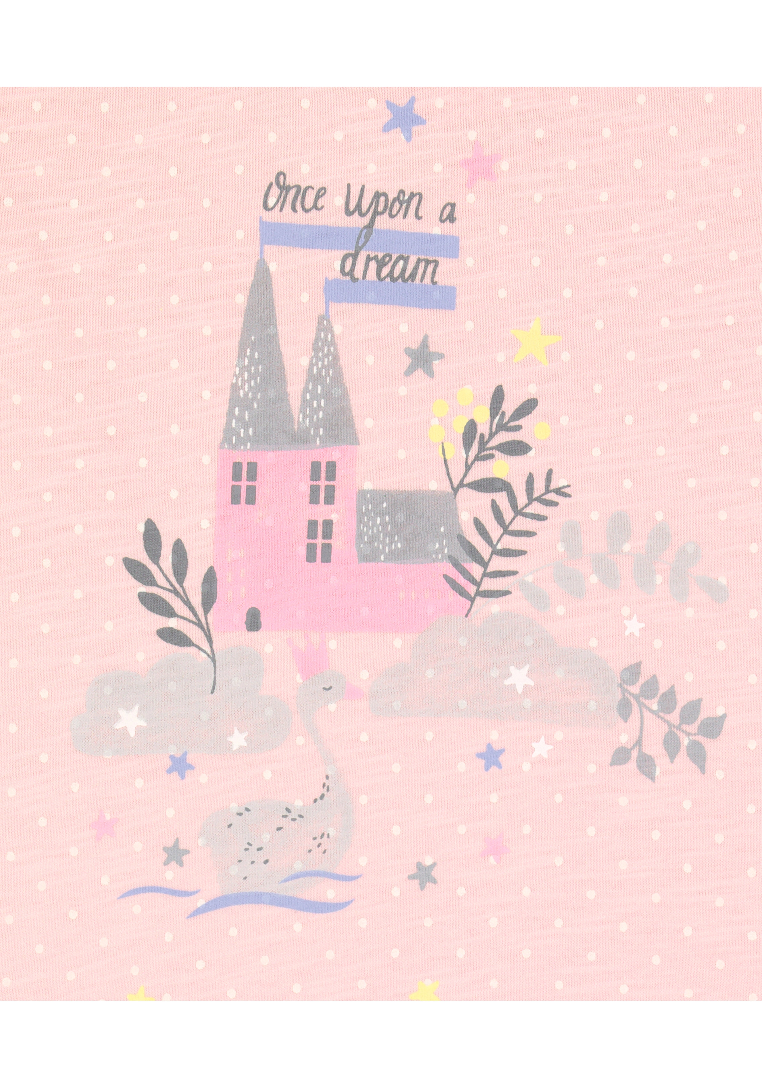 Mothercare | Girls Full Sleeves Pyjama Set Fairytale Print - Pack Of 2 - Pink Cream 3
