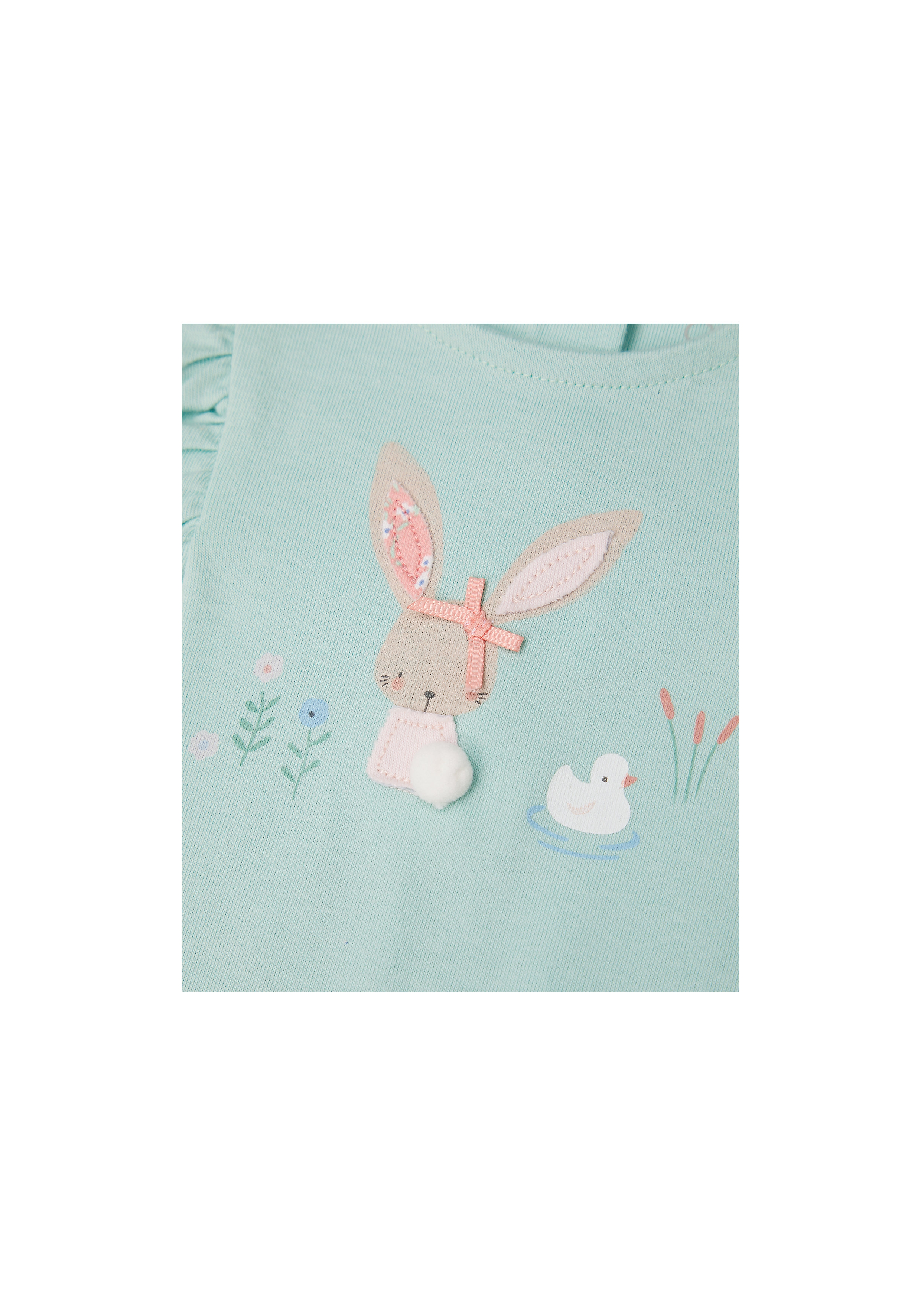 Mothercare | Girls Sleeveless Romper Bunny Patch Work - Pack Of 2 - Multicolor 3