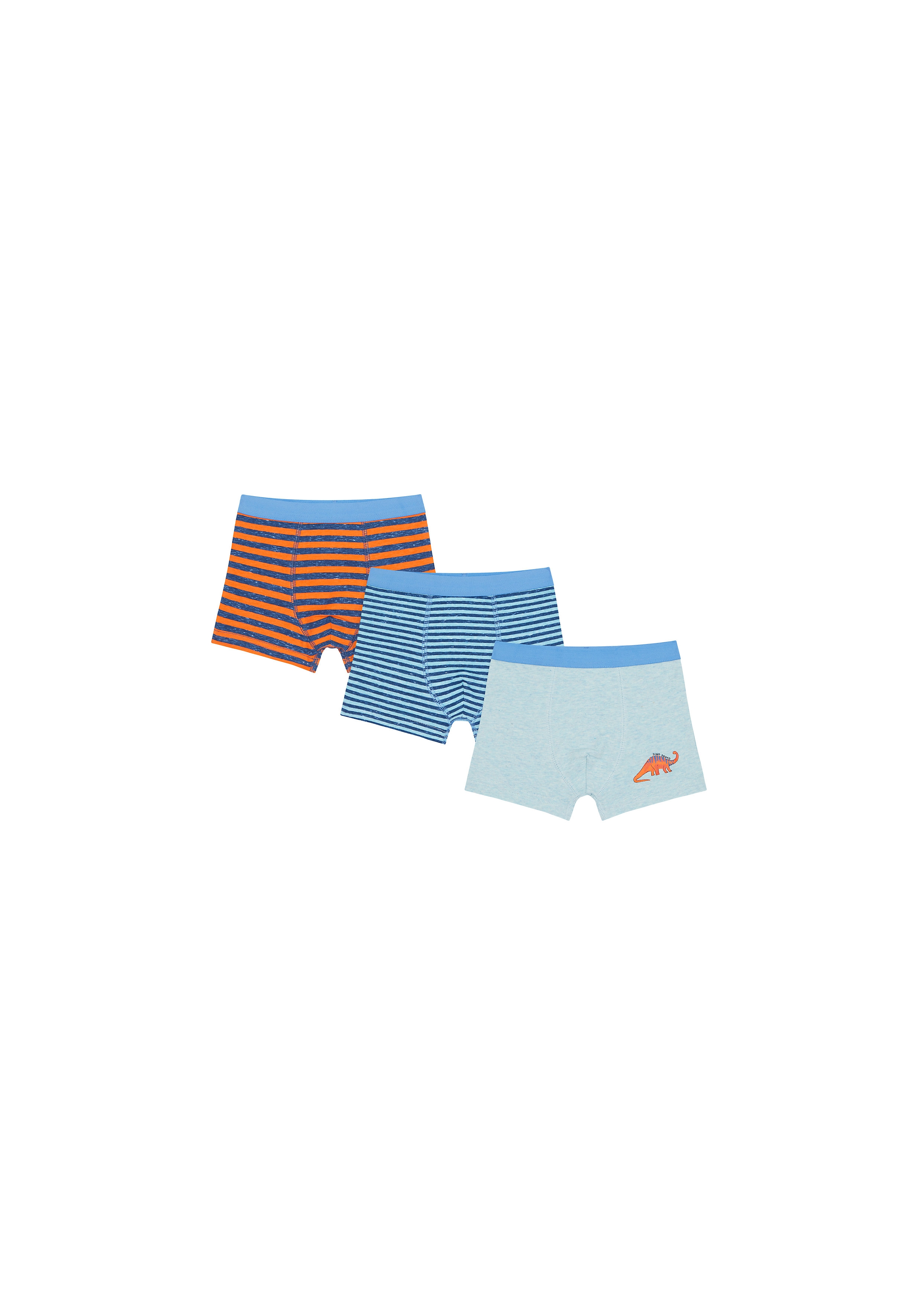 Mothercare | Boys Briefs Striped And Dino Print - Pack Of 3 - Multicolor 0