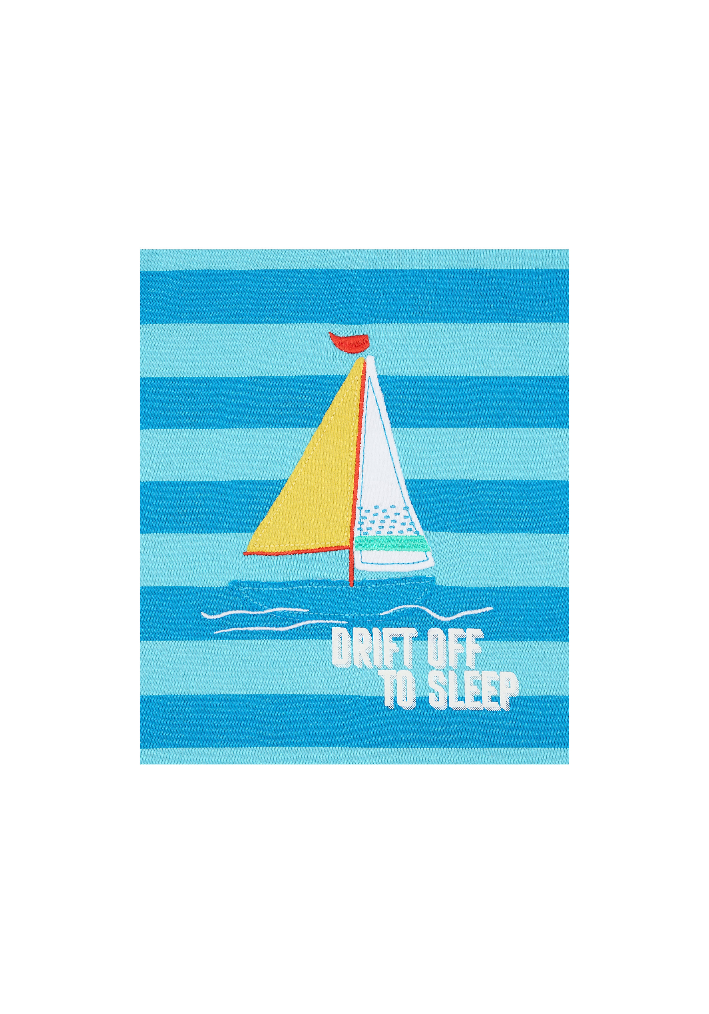 Mothercare | Boys Half Sleeves Shortie Pyjama Set Stripe And Boat Print - Pack Of 2 - Blue Grey 2