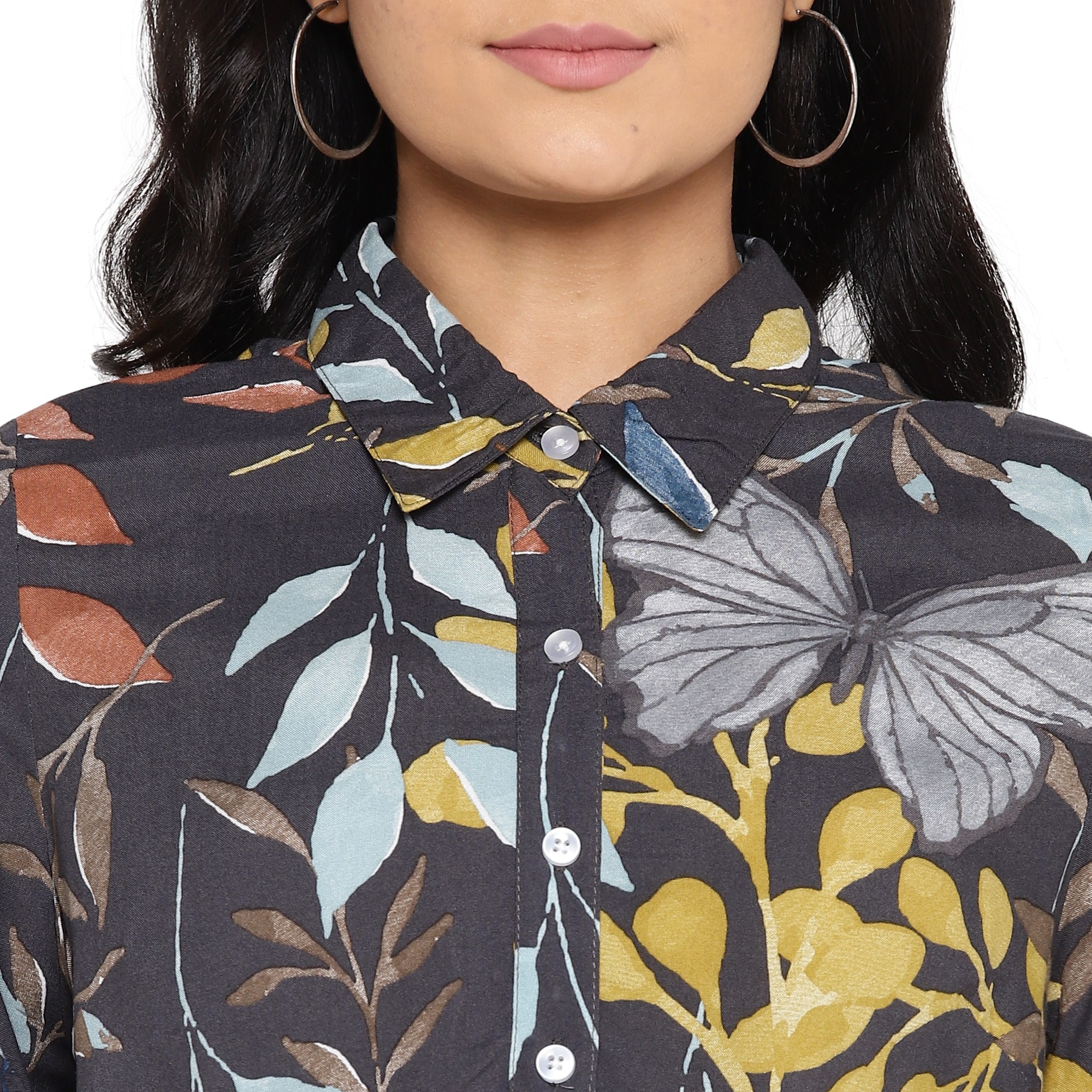Women Three-Fourth Sleeves Maternity Dress Printed - Multicolor