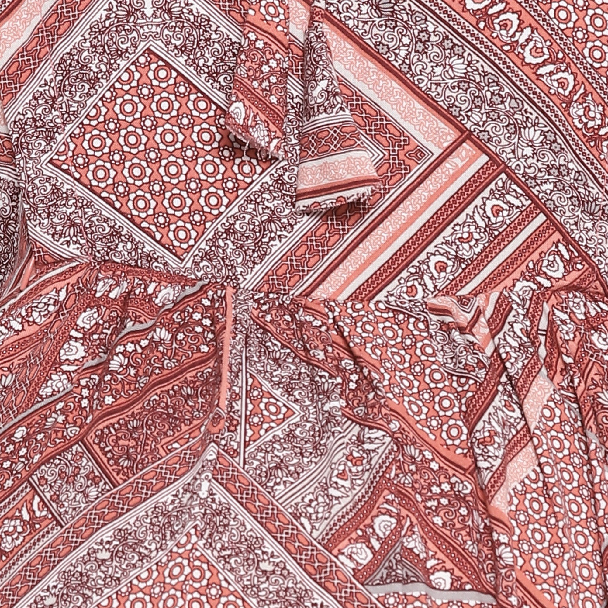 Women Three-Fourth Sleeves Maternity Dress Printed - Pink