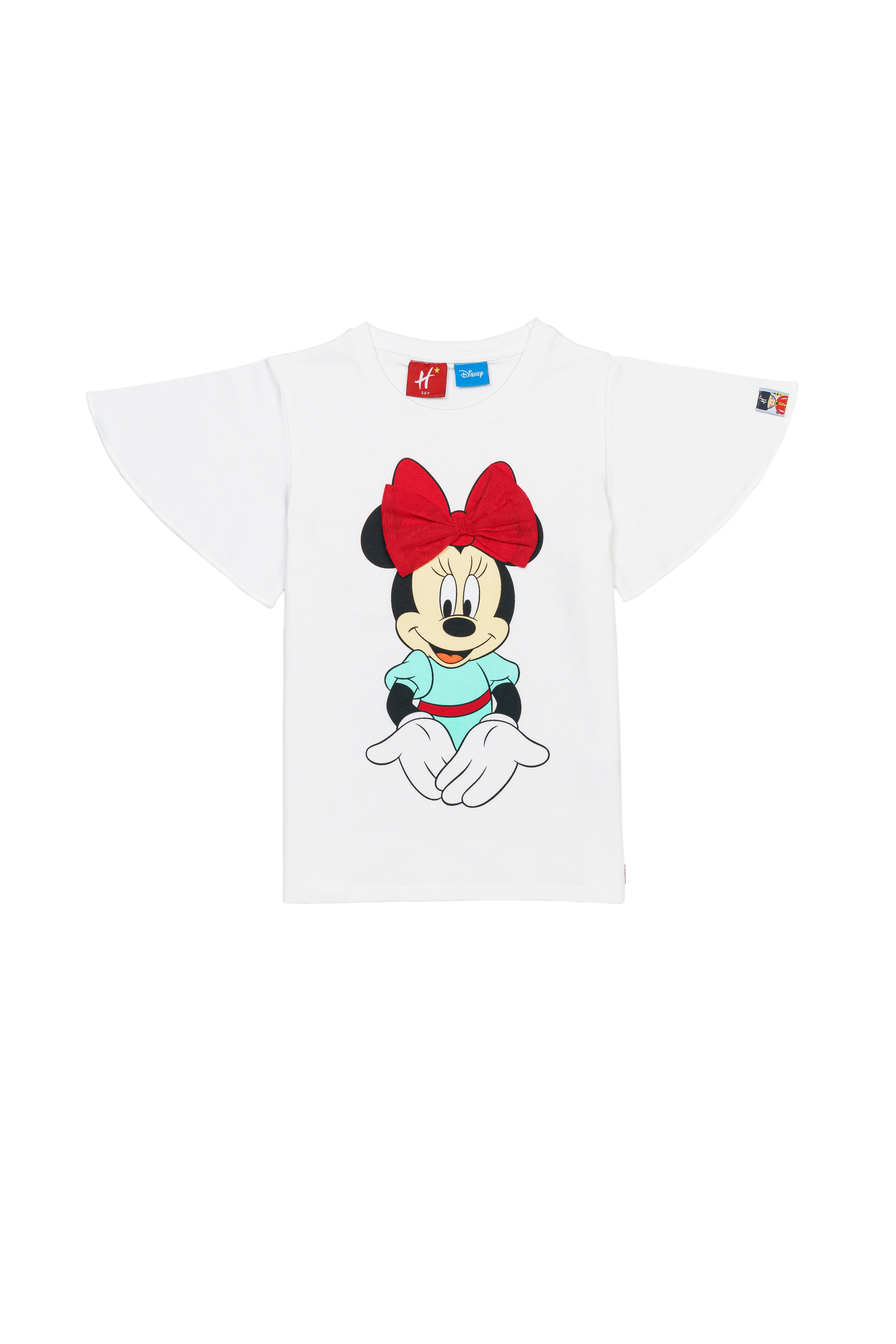 H by Hamleys Girls Short Sleeves T-Shirt Minne Print -White