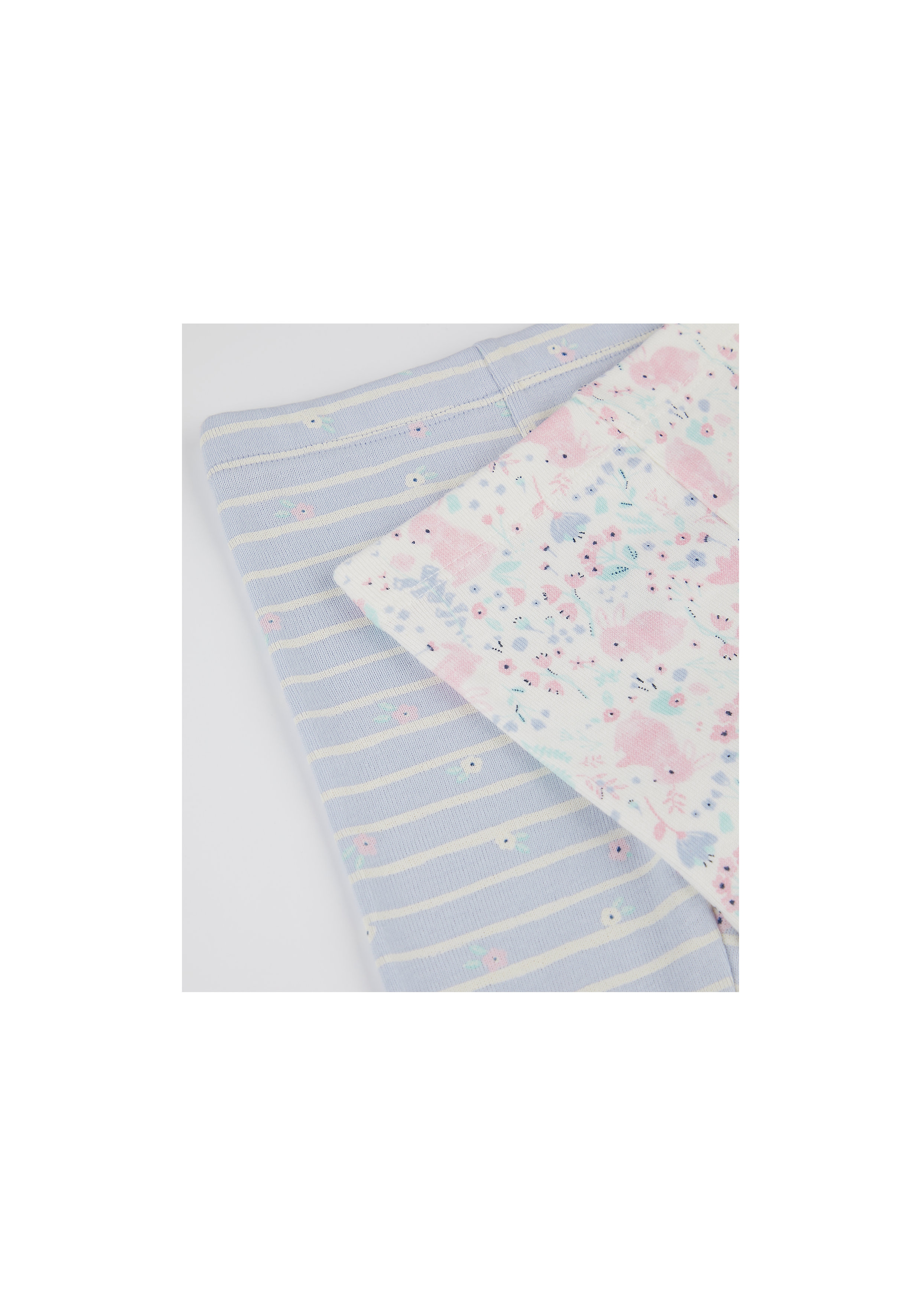 Mothercare | Girls Full Sleeves Pyjama Set Bunny Print - Pack Of 2 - Multicolor 3