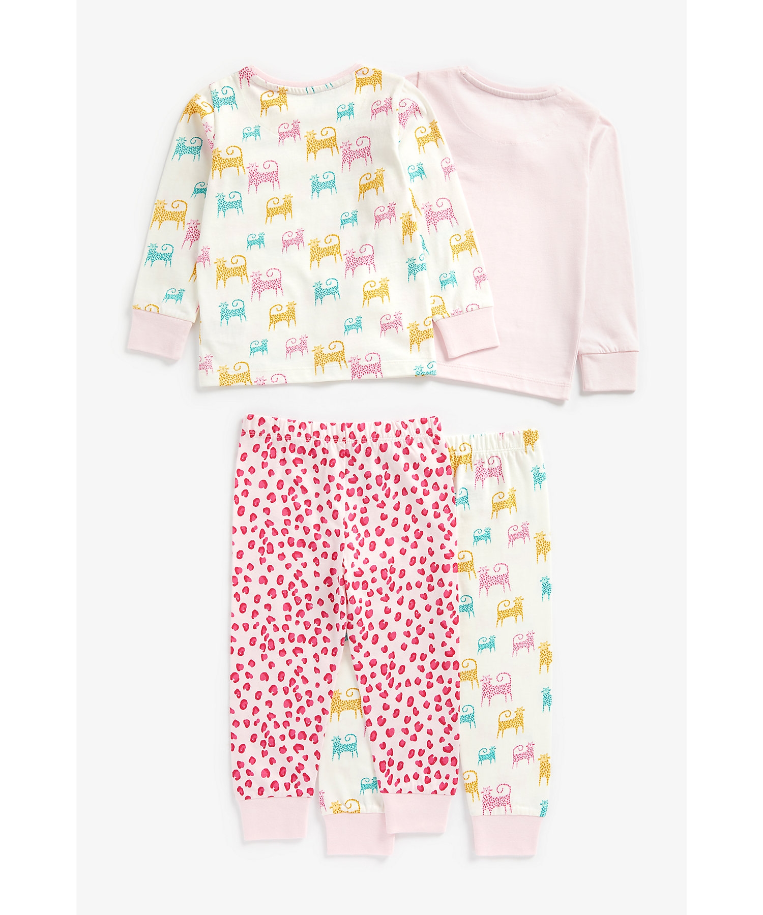 Mothercare | Girls Full Sleeves Pyjama Set Leopard Print - Pack Of 2 - Multicolor 1