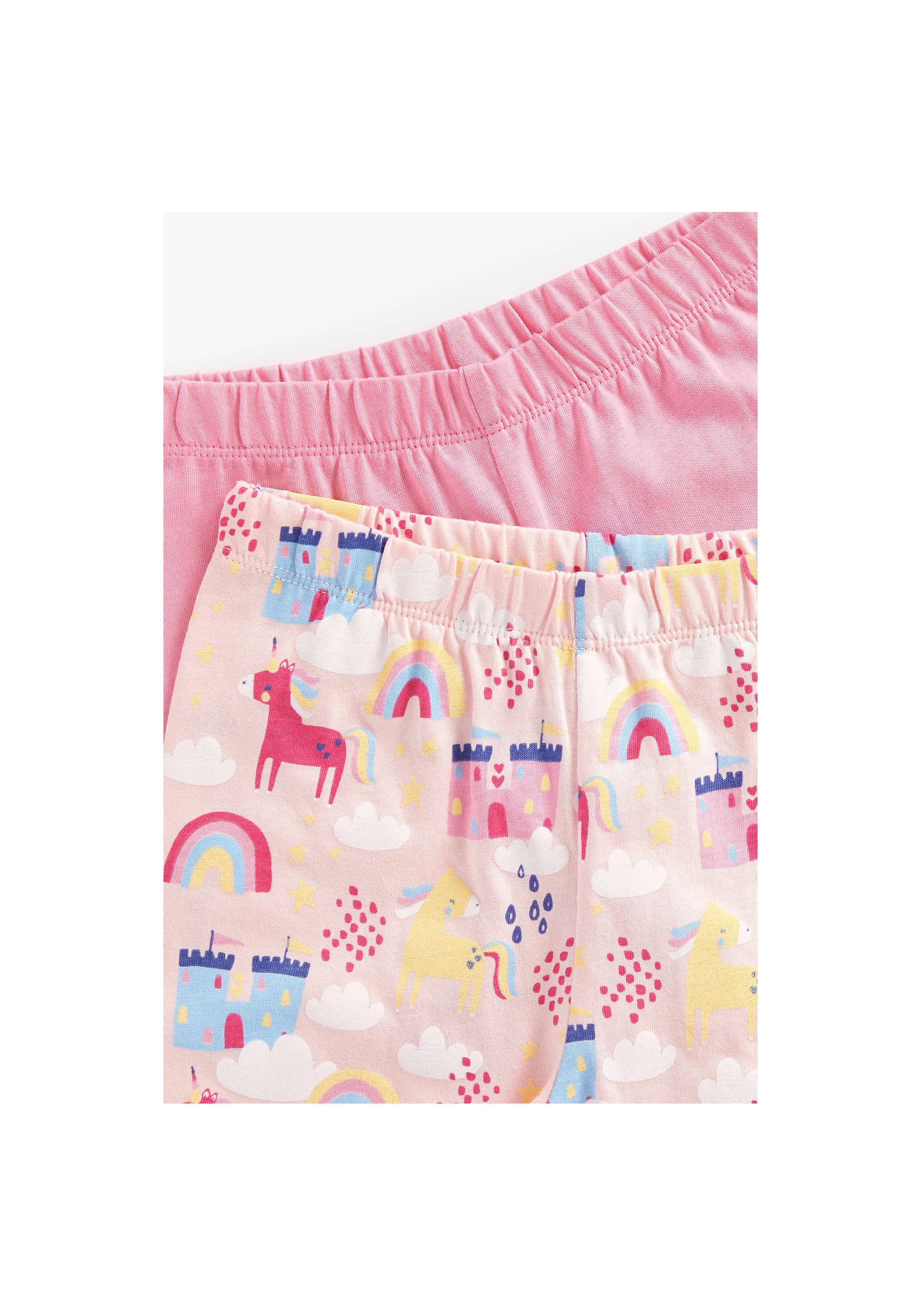 Mothercare | Girls Full Sleeves Pyjama Set Unicorn Patchwork - Pack Of 2 - Pink 3