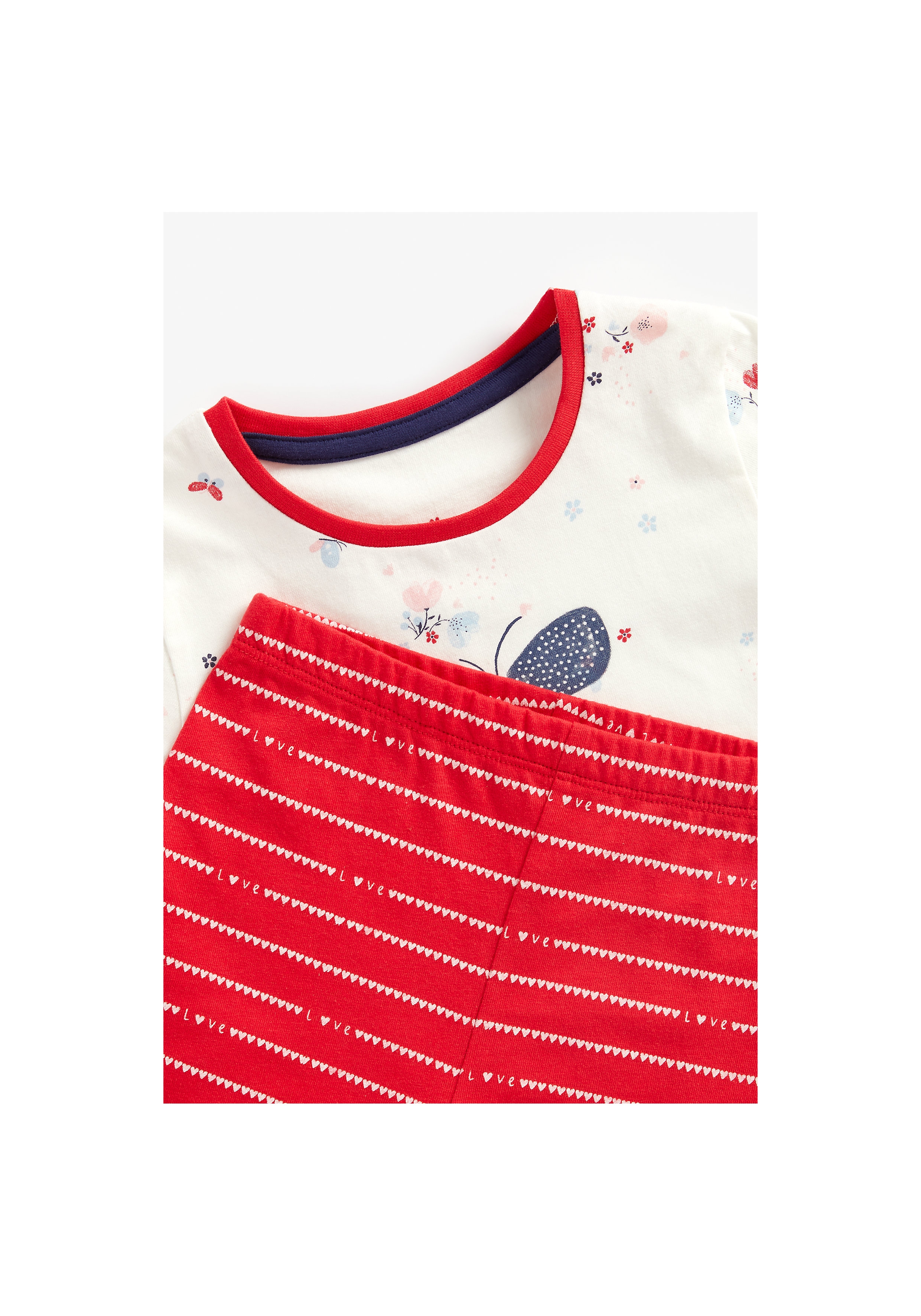 Mothercare | Girls Full Sleeves Pyjama Set Butterfly Print - Red 3