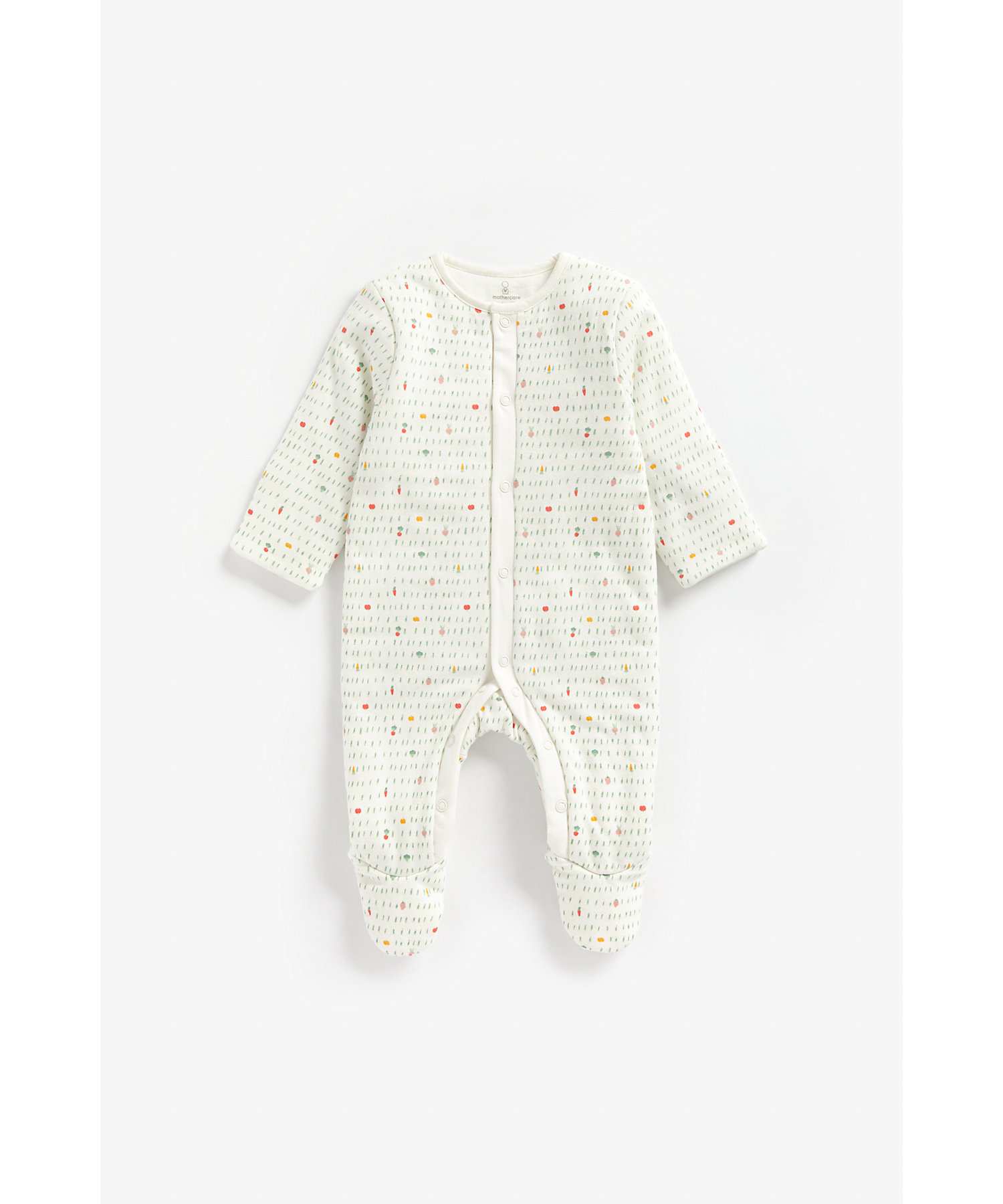 Boys Full Sleeves Sleepsuit Padded-White