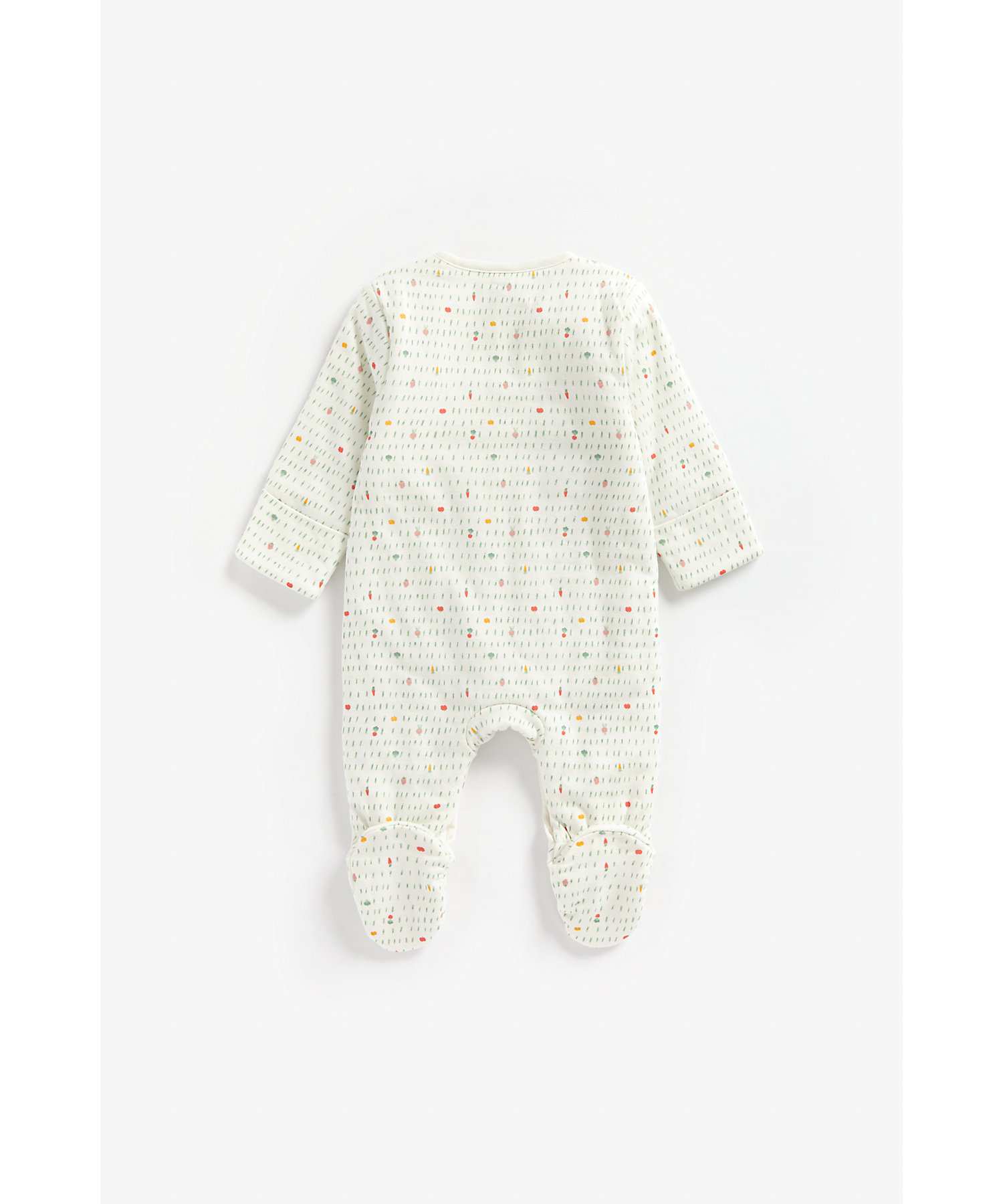 Boys Full Sleeves Sleepsuit Padded-White